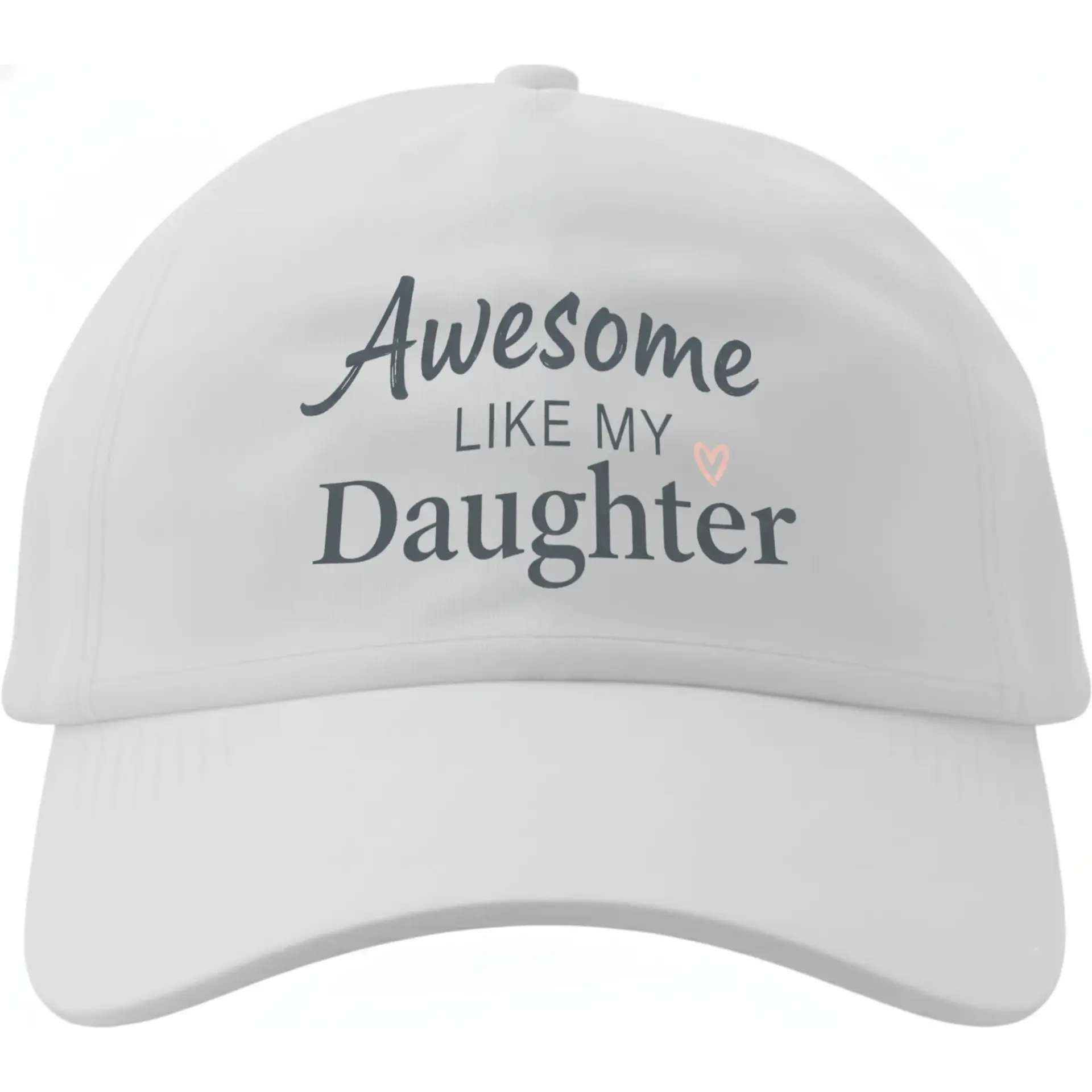 Baseball Cap for Proud Parents Featuring Awesome Like My Daughter Text Graphic Casual Cotton Low Profile Dad Hat