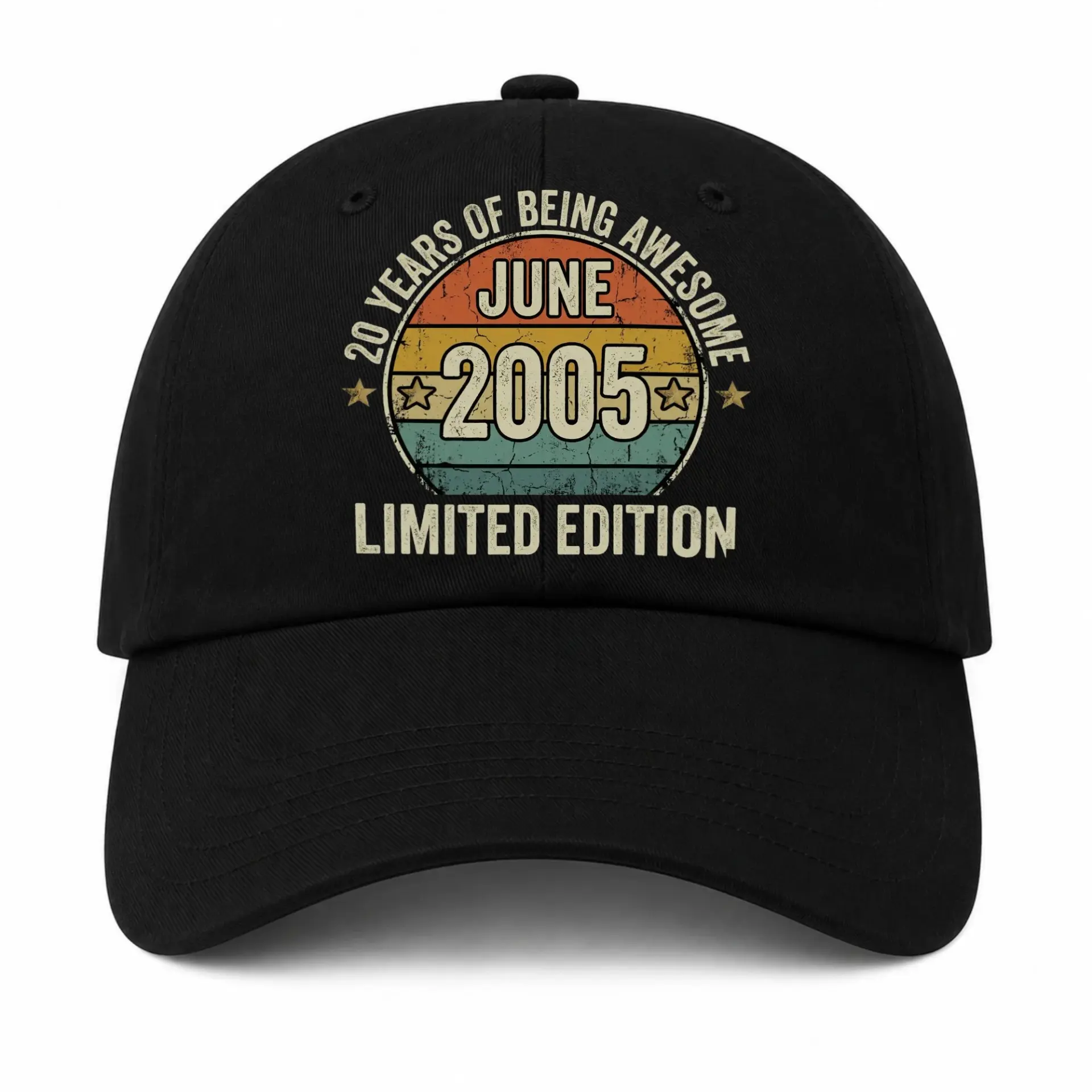 Vinyl Sticker Pack 20 Years of Being Awesome June 2005 Limited Edition Retro Sunset Graphic Decals for Personal Items