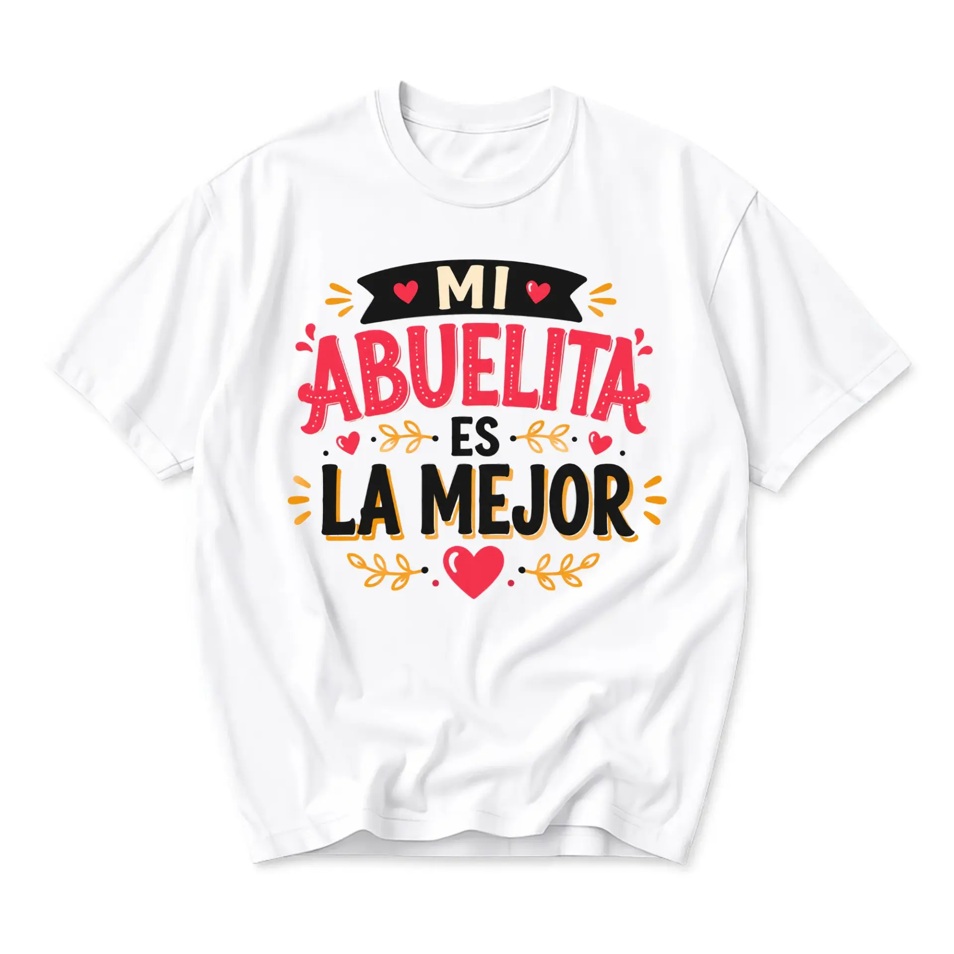 Graphic Tee Mi Abuelita La Mejor Spanish Quote Shirt Unisex Casual Crew Neck Comfortable Cotton Blend Everyday Top