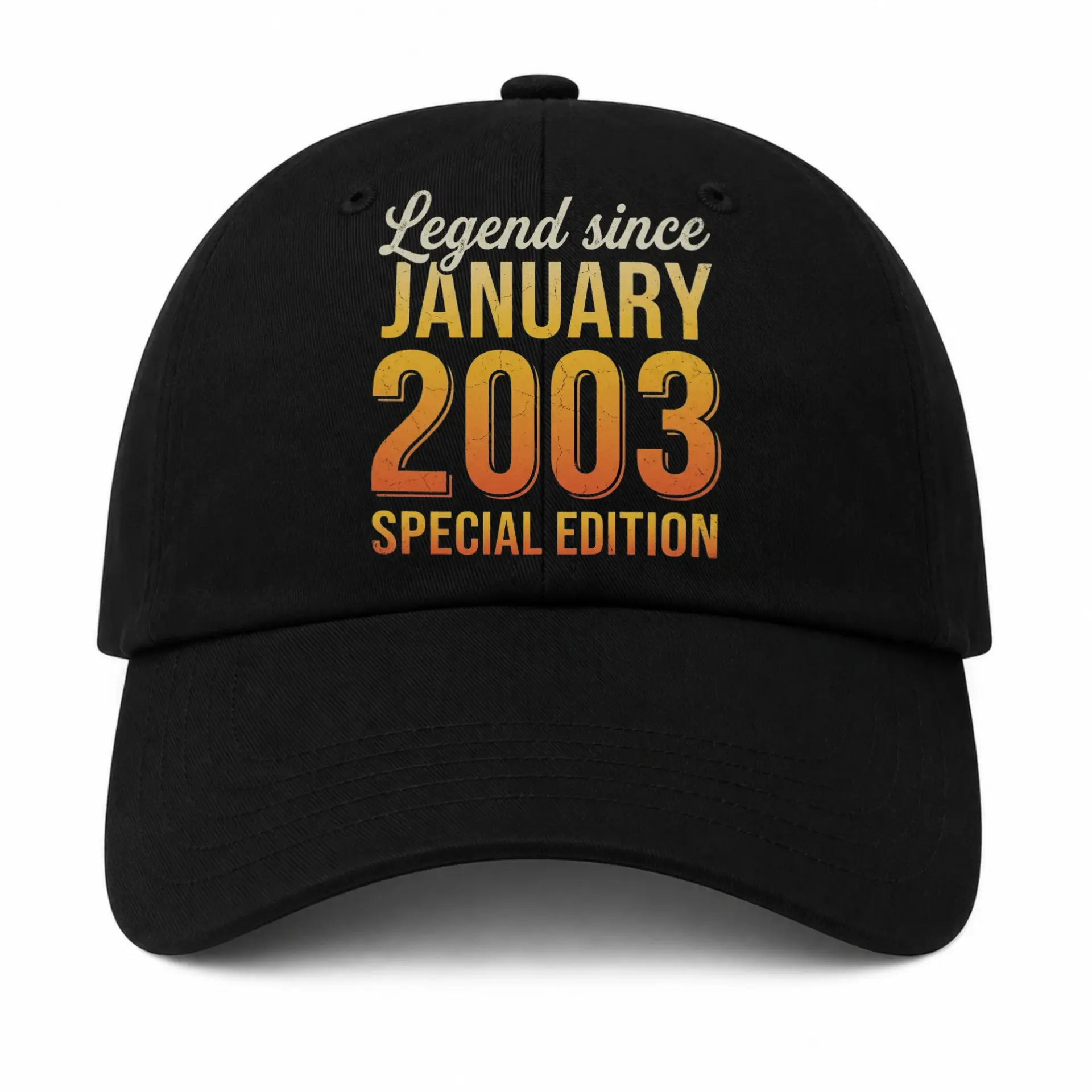 Baseball Cap Legend Since January 2003 Vintage Style Graphic Hat