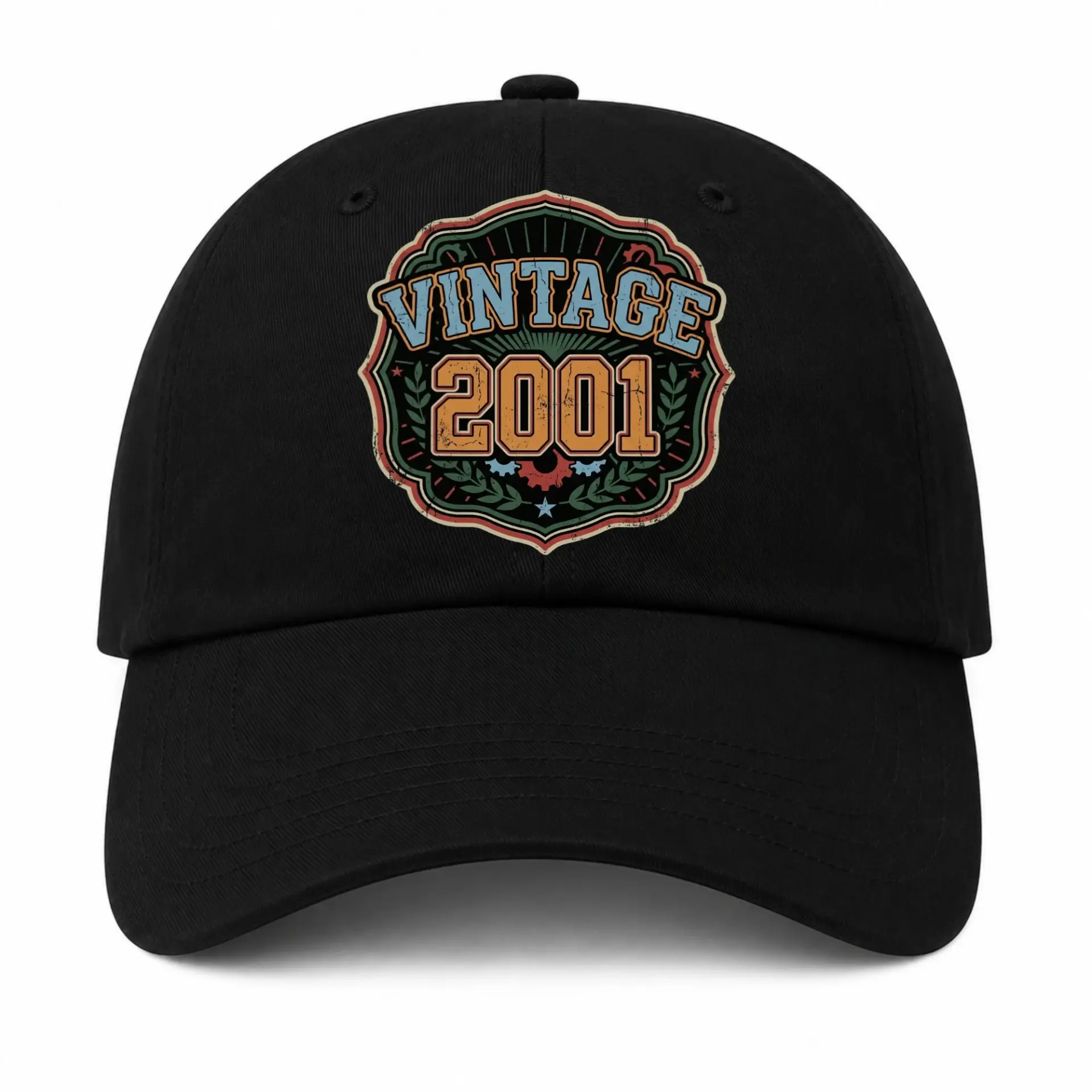 Baseball Cap Vintage 2001 Retro Graphic Embroidered Hat for Casual Wear