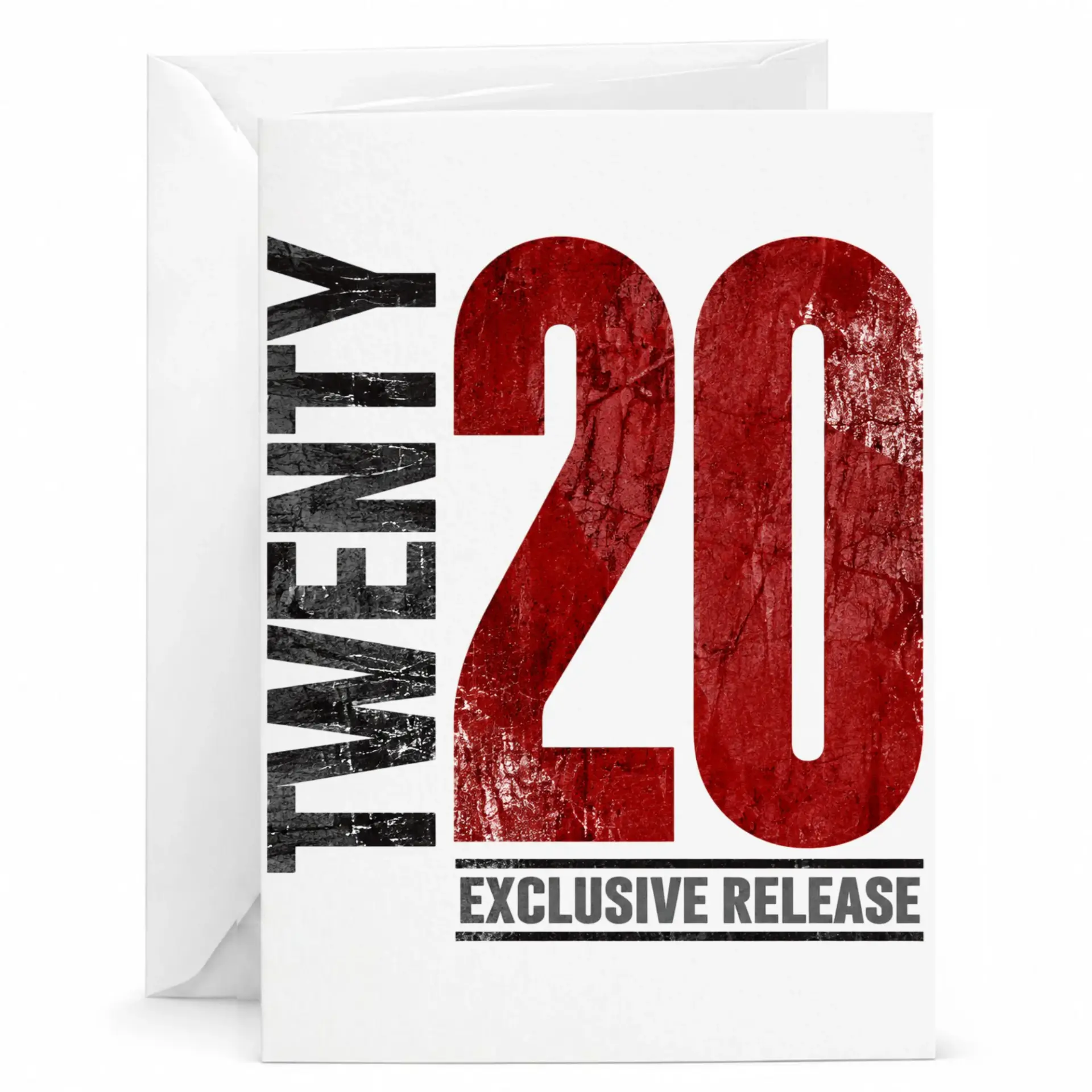Birthday Card Twenty 20 Exclusive Release Graphic Greeting Card for Milestone Celebrations and Special Occasions