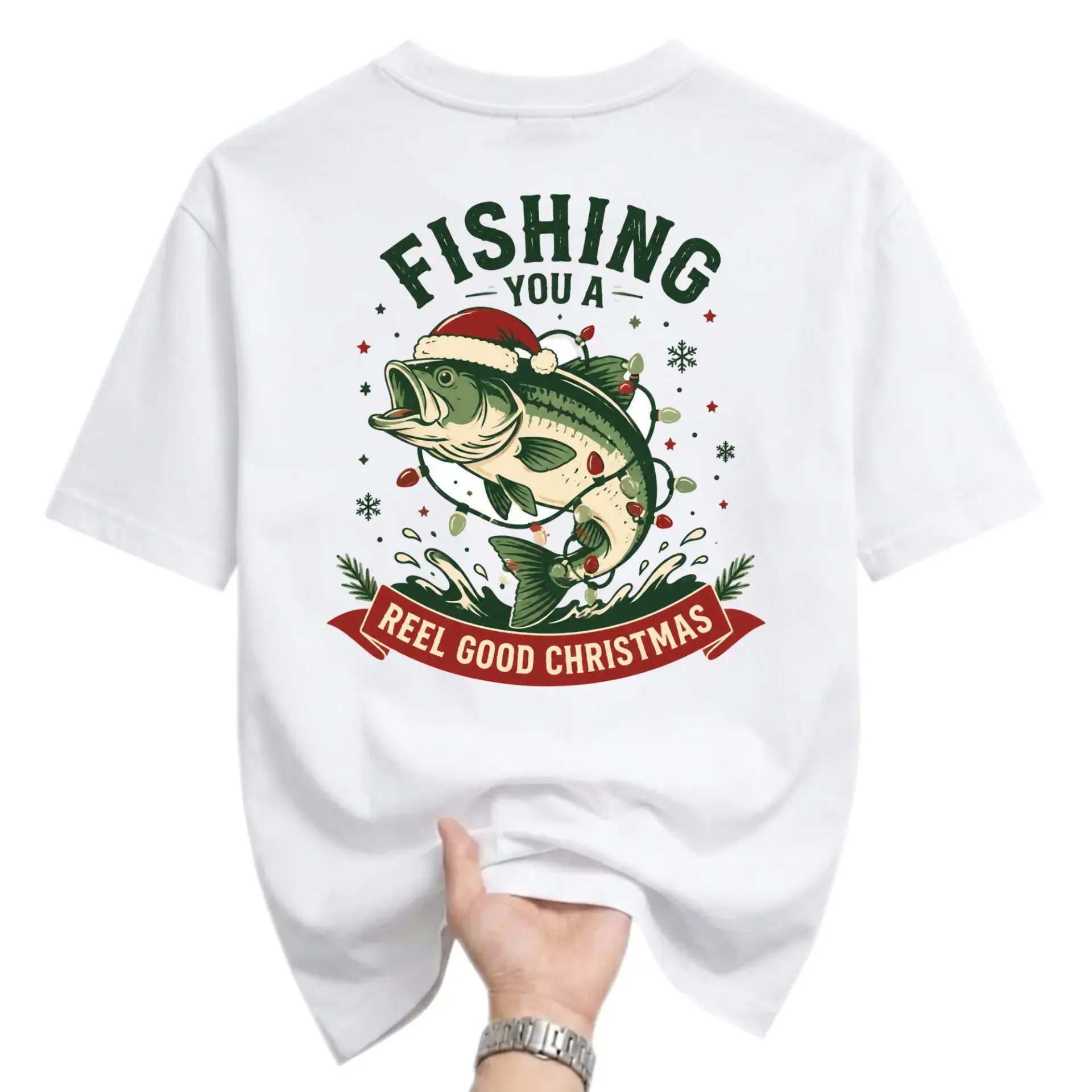 Funny Shirt Fishing You a Reel Good Christmas Graphic Tee Unisex Holiday