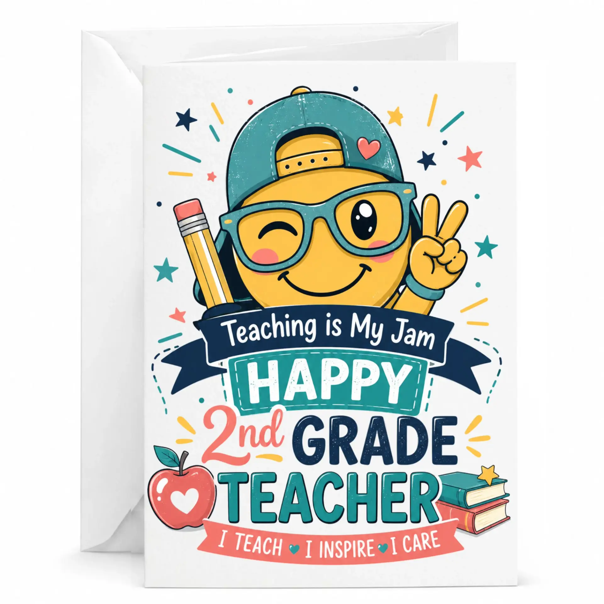Greeting Card for Second Teacher Teaching Is My Funny Appreciation Note Educators with Matching Envelope