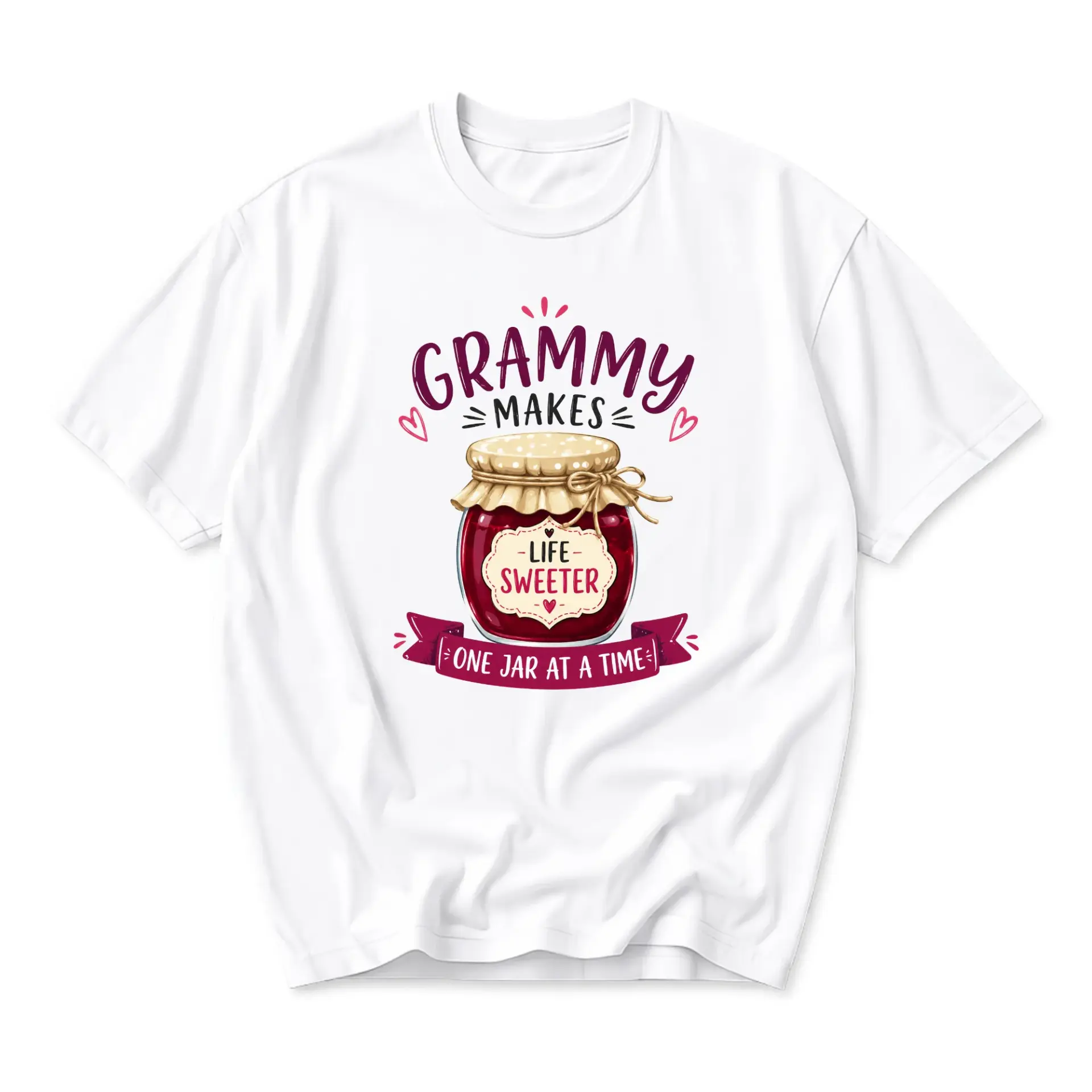 Graphic Tee Unisex Crew Neck T-Shirt Featuring Sweet Jar Illustration for