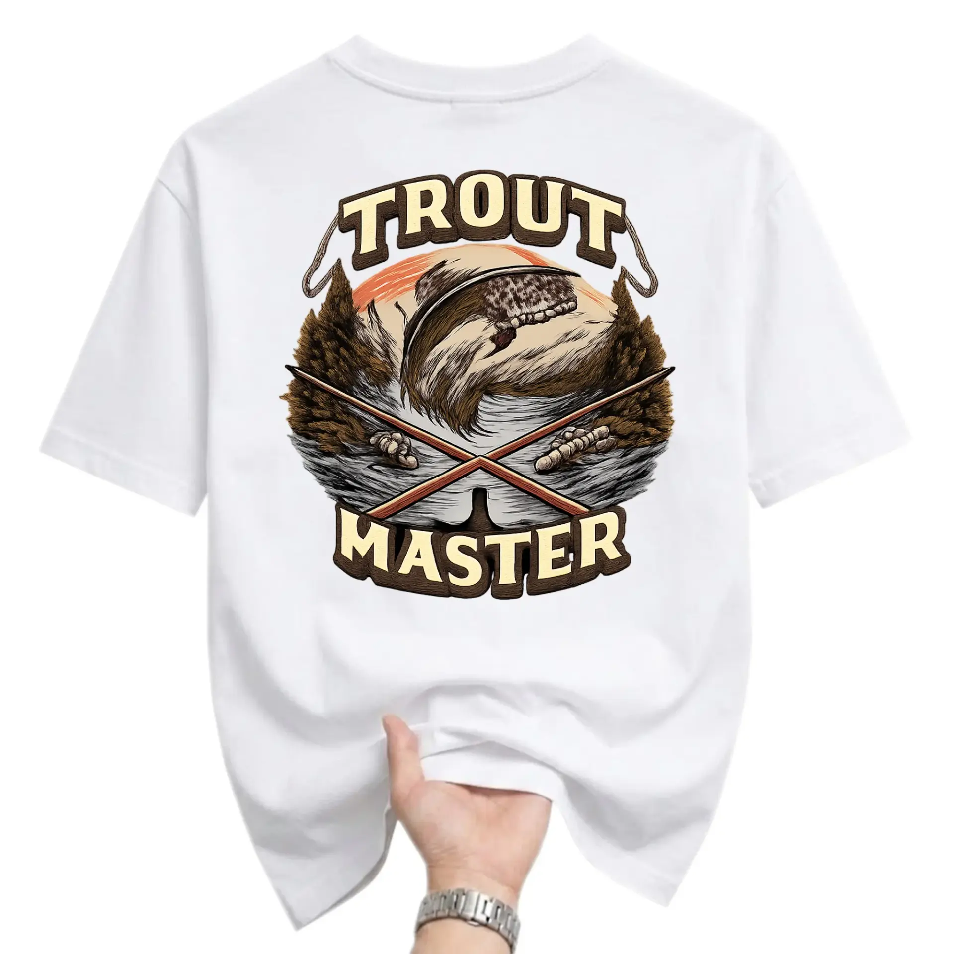 Graphic Tee Trout Master Fishing Unisex T-Shirt Outdoorsy Casual Crew Neck