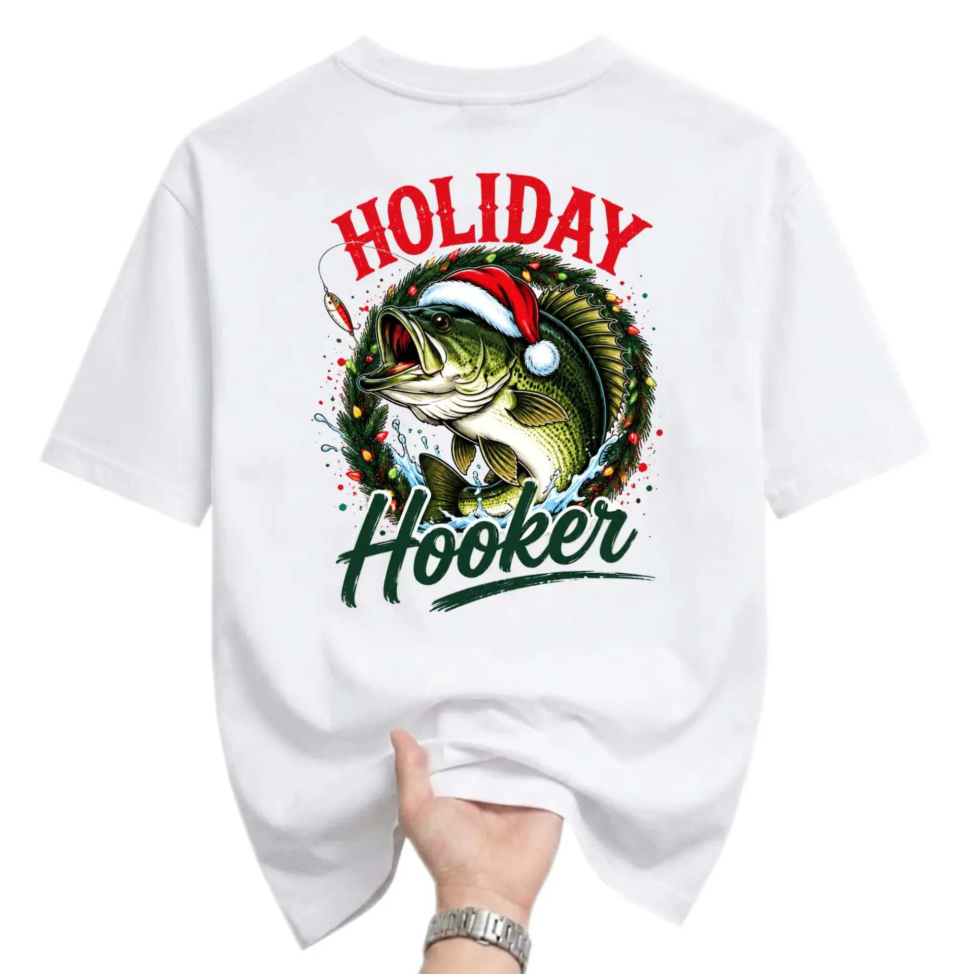 Funny Shirt Holiday Graphic Tee Fishing Lover Gift Unisex Crew Neck Casual Everyday Wear Soft Cotton Blend Top