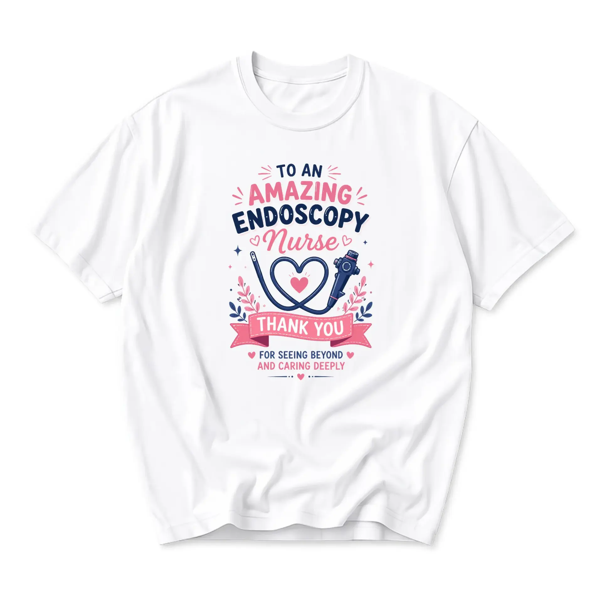 T-shirt Amazing Endoscopy Nurse Graphic Tee Appreciation Gift for Healthcare Professionals Comfortable Crew Neck Top