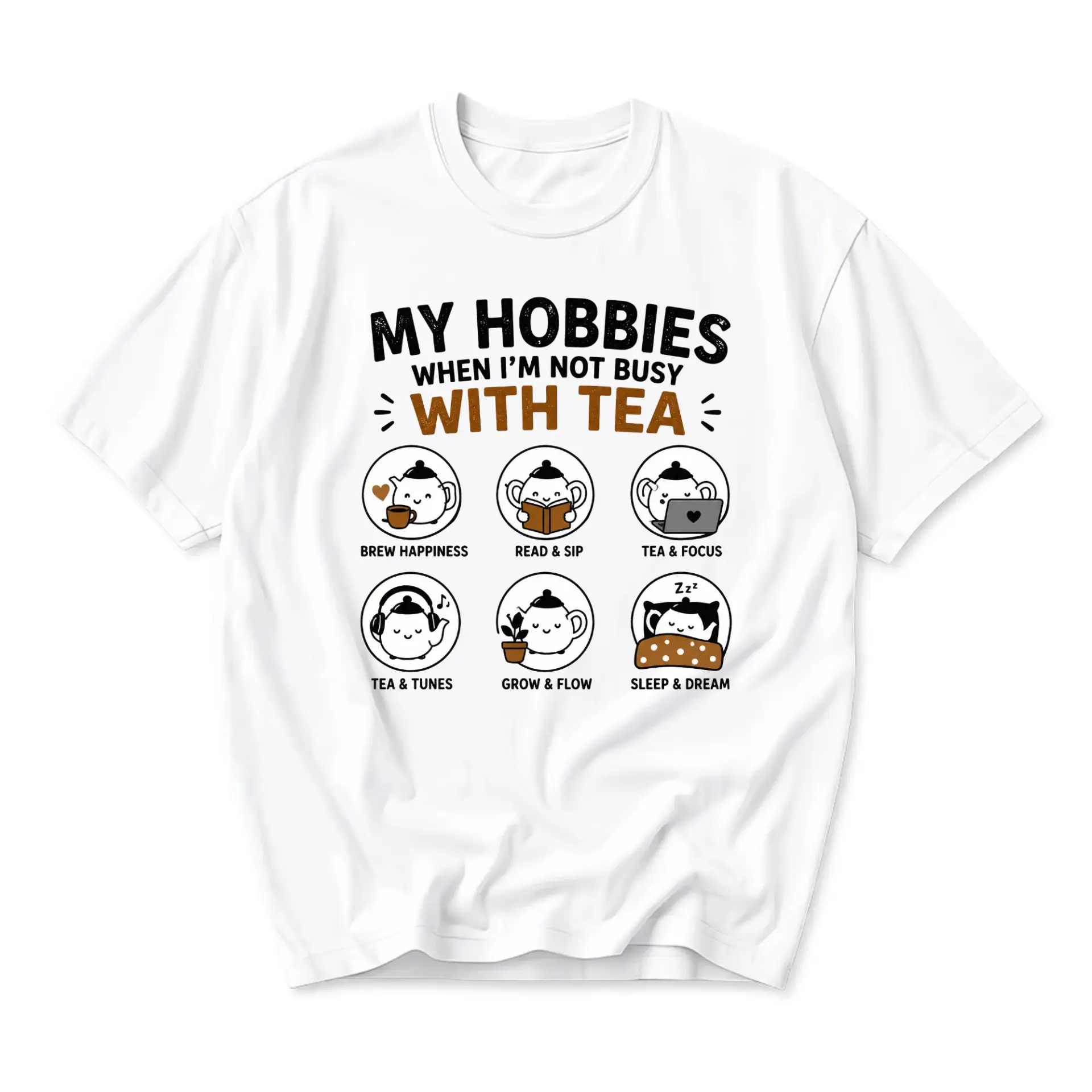Funny Shirt My Hobbies When I Am Not Busy with Graphic Tee Unisex Casual Crew Neck Comfortable Cotton Blend Top