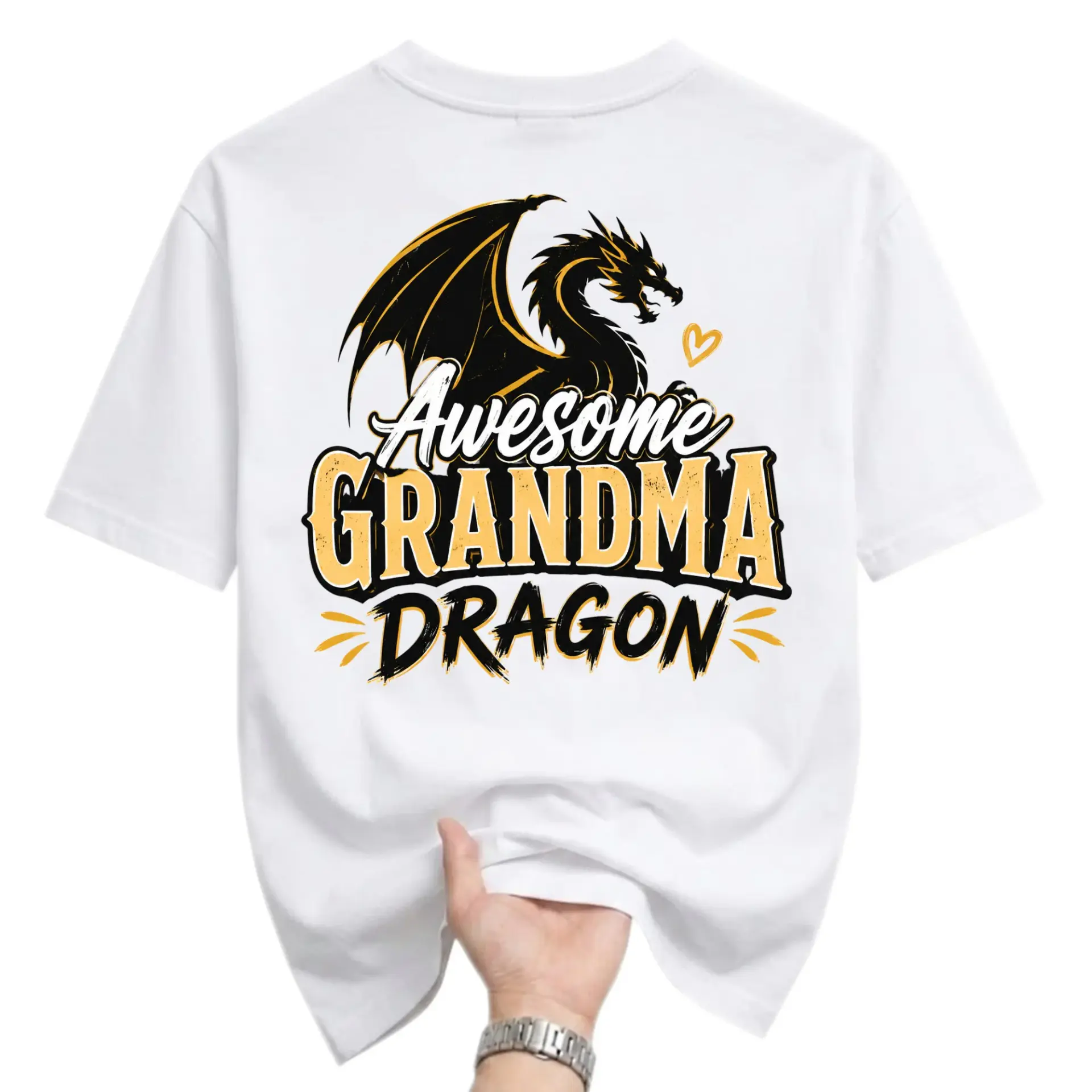 Graphic Tee Awesome Grandma Dragon Unisex Crew Neck T-Shirt Soft Cotton Casual Everyday Apparel Gift for Women