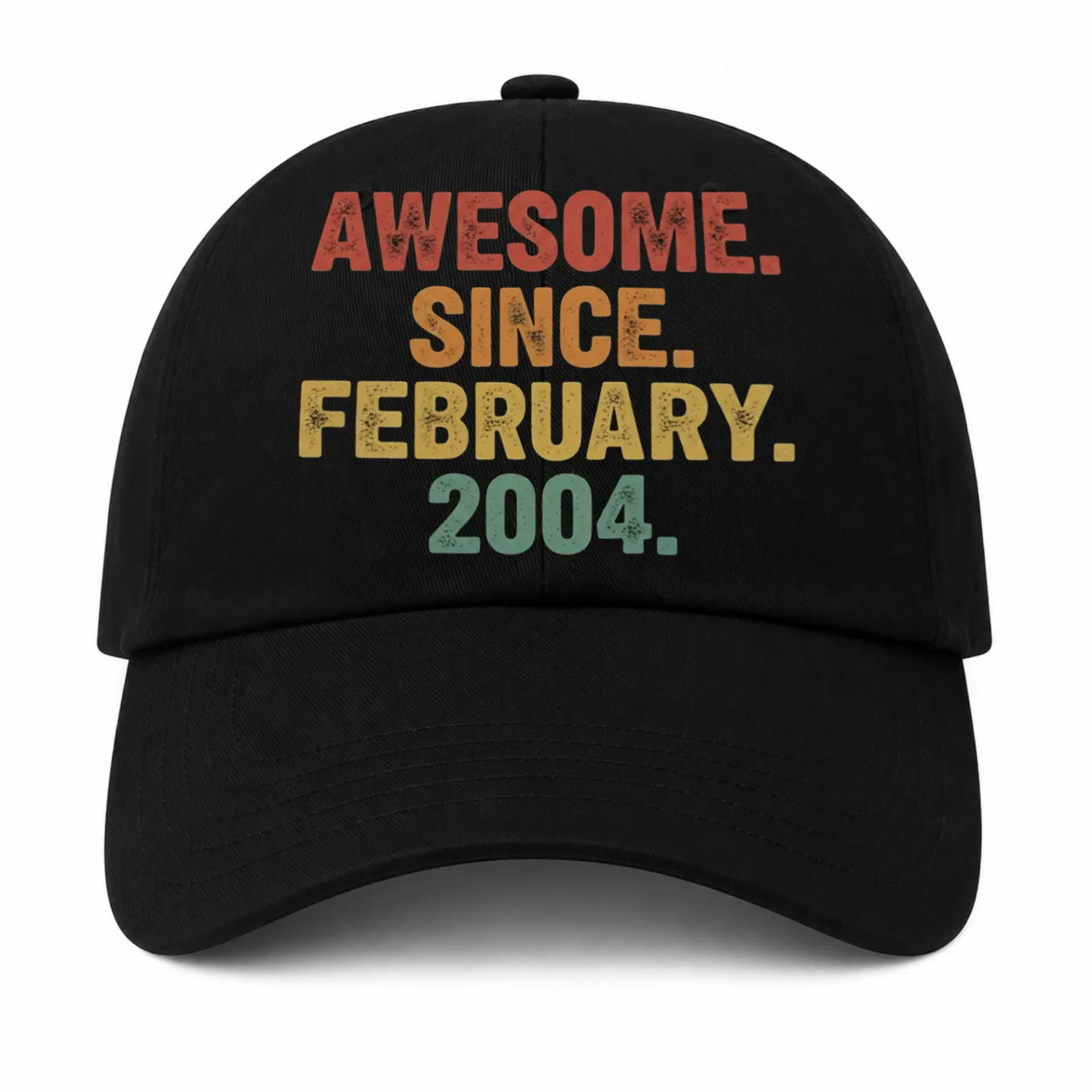 Baseball Cap Awesome Since February 2004 Vintage Retro Style Hat