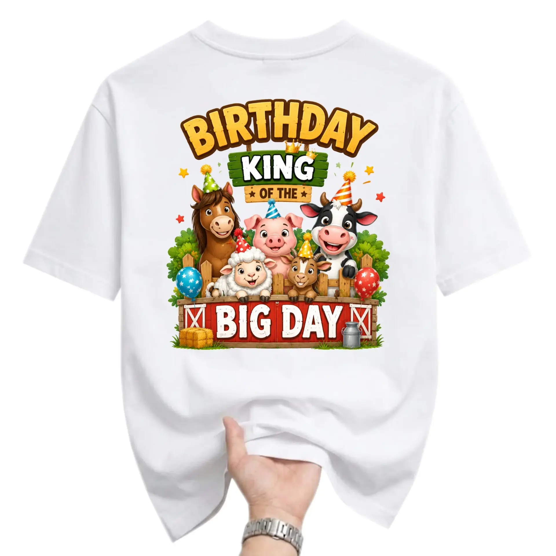 Funny Shirt Birthday King of the Graphic Printed T-Shirt for Men and Women