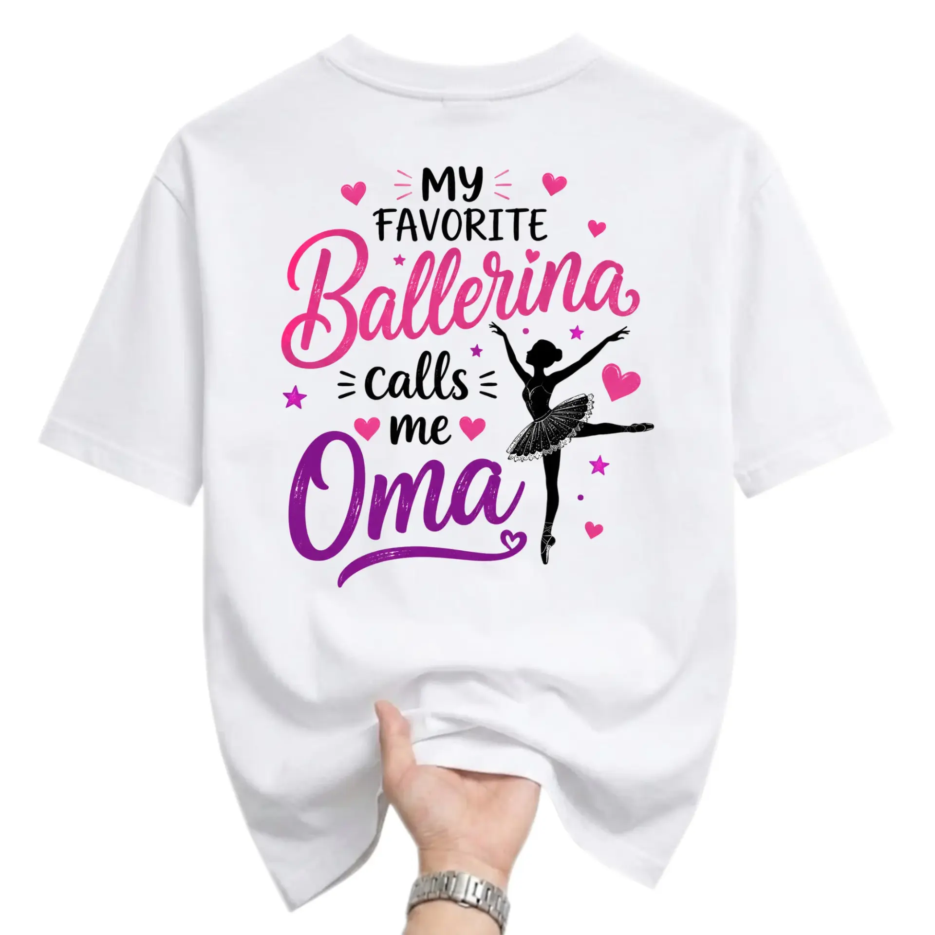 Graphic Tee My Favorite Ballerina Calls Me Oma Unisex Crew Neck Casual