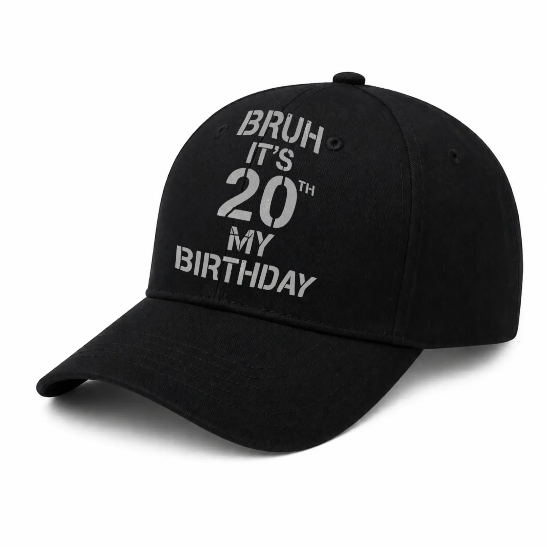 Baseball Cap It Is My 20th Birthday Graphic Embroidered Cotton Hat