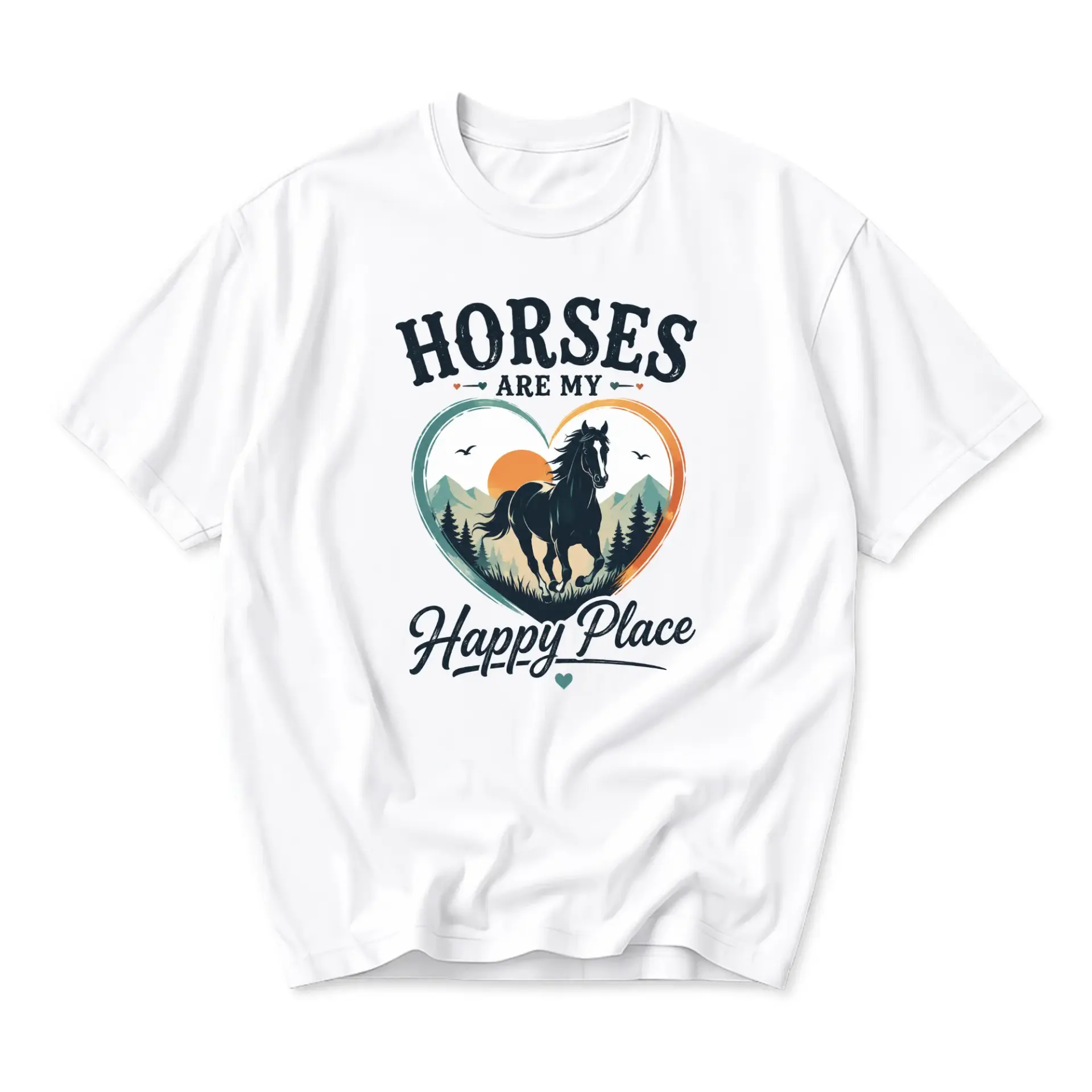 Graphic Tee Horses Are My Unisex Casual Cotton Crew Neck Shirt for Horse Lovers and Equestrian Enthusiasts