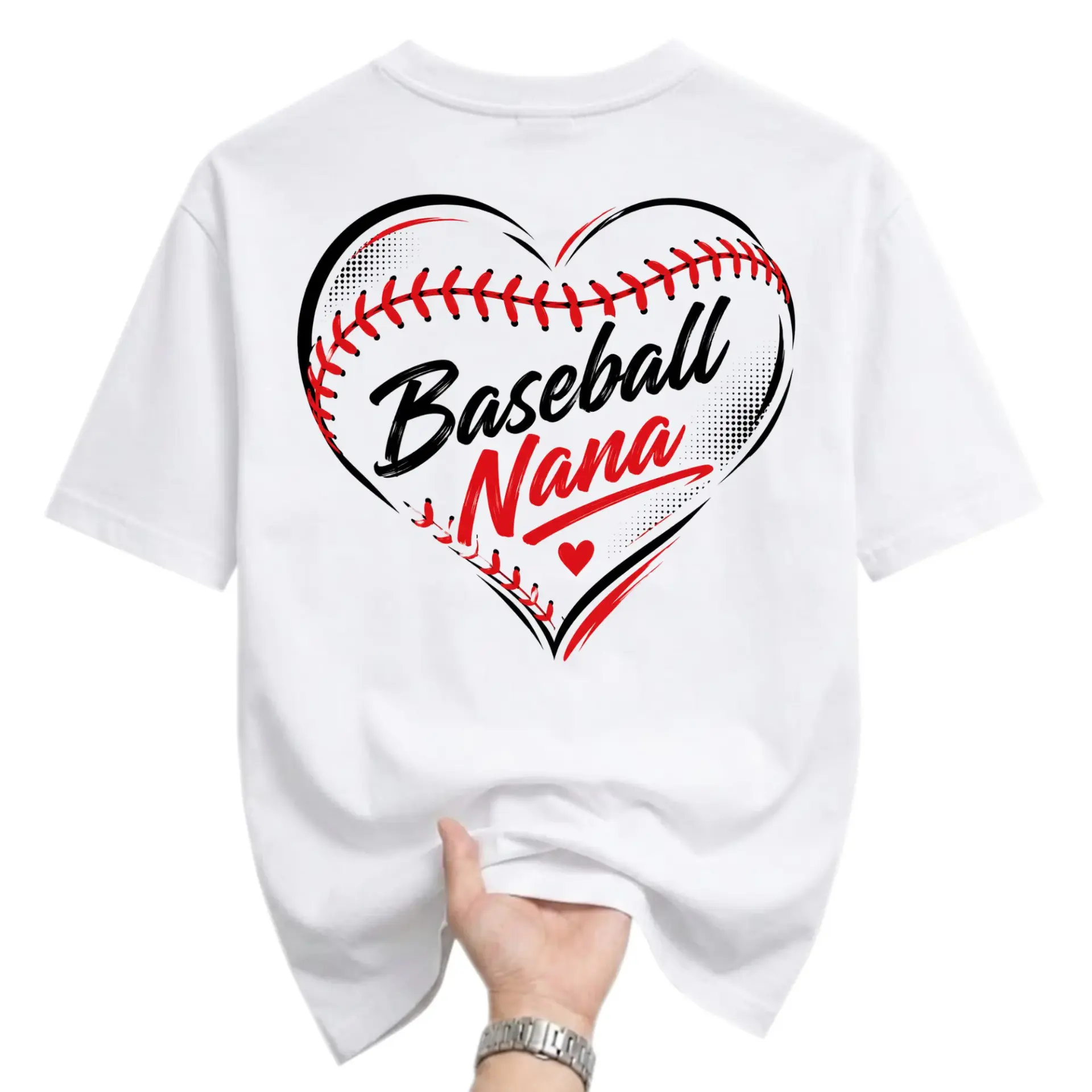 Graphic Tee Baseball Nana Heart Sports Fan Unisex Crew Neck Shirt