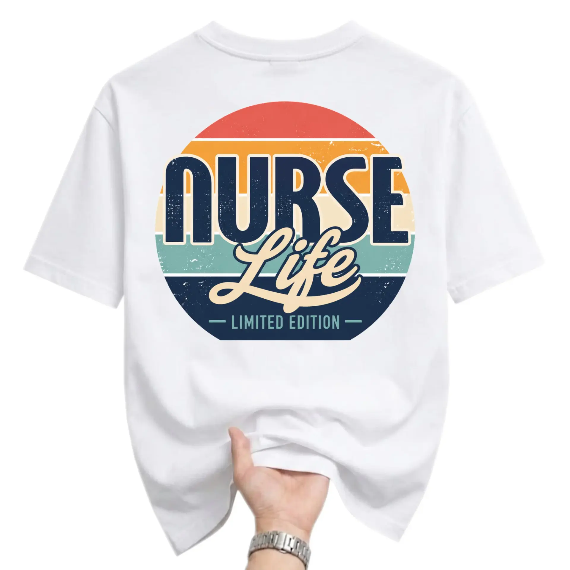 Graphic Tee Nurse Life Limited Edition Shirt Retro Sunset Design Casual Unisex Cotton Crew Neck Apparel for Everyday Wear