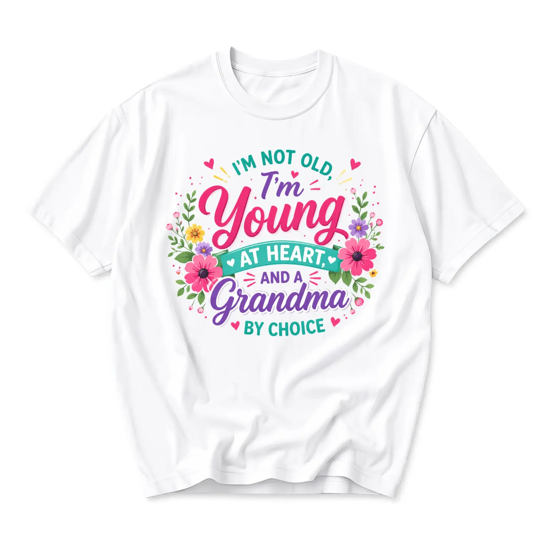 Funny Shirt I Am Not Old I Am and a Grandma Graphic Tee Unisex Crew Neck