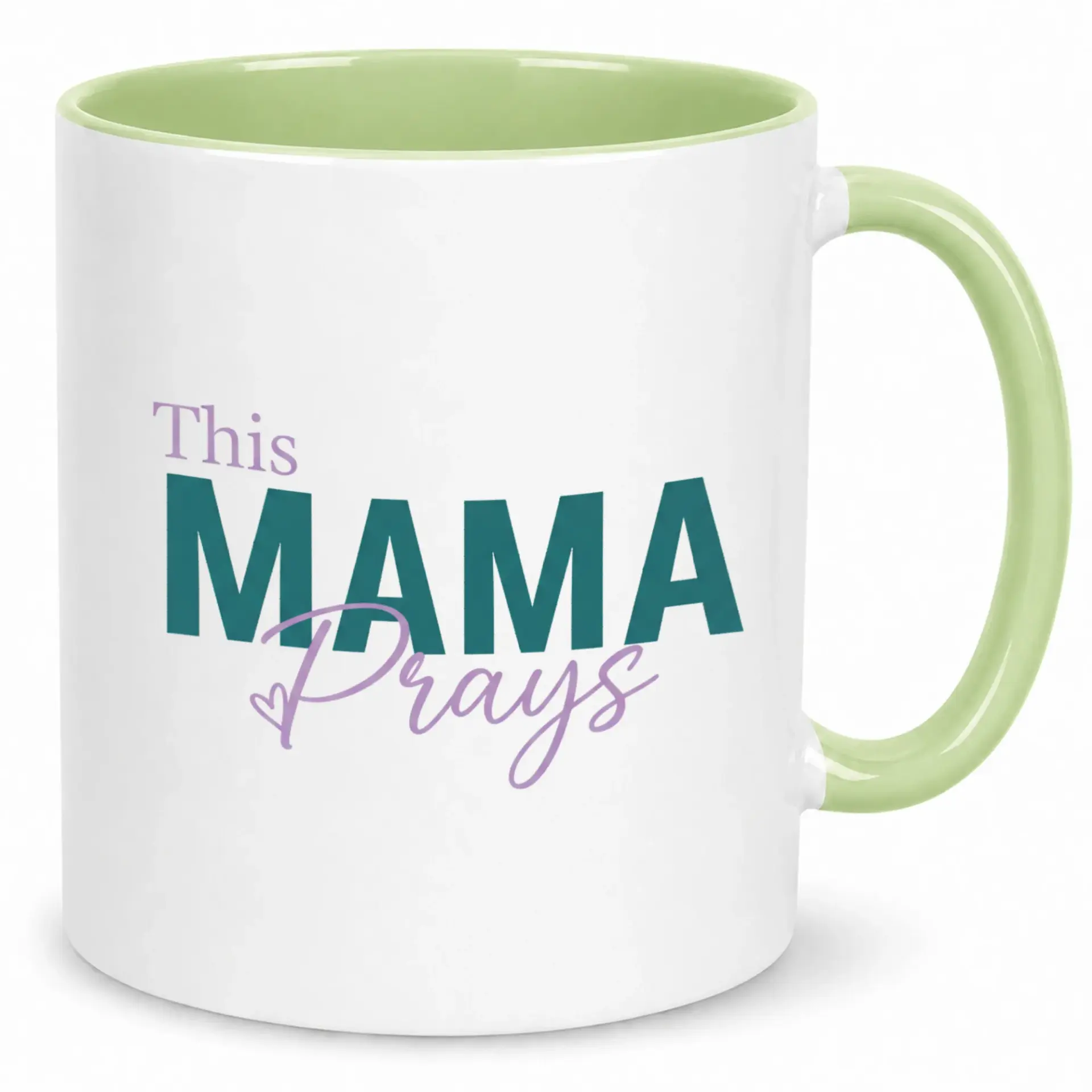 Ceramic Coffee Mug for Moms with Inspirational 'this Mama Prays' Design Premium White 11 Oz or 15 Oz Drinkware Gift