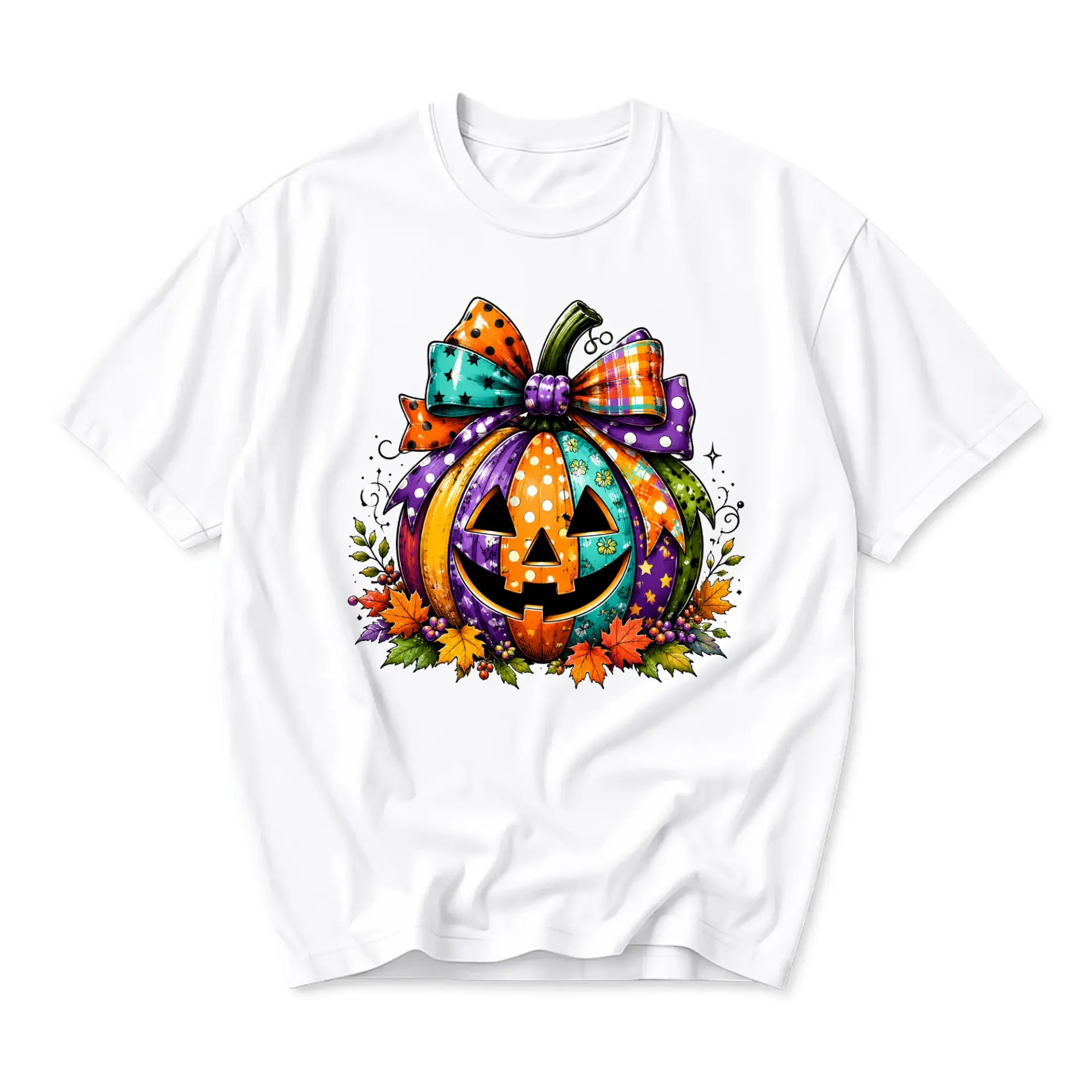 Graphic Tee Pumpkin Jack O Lantern Halloween Print Unisex Crew Neck Shirt Seasonal Fall Autumn Casual Cotton Top
