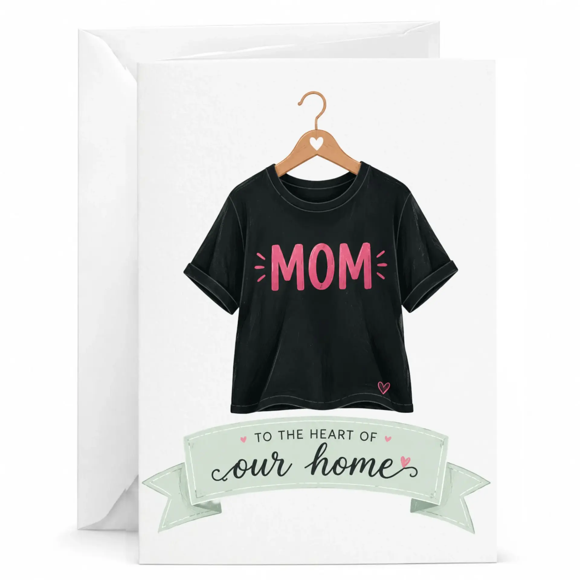 Personalized Greeting Card for Mom to the Heart of Our Home Illustration
