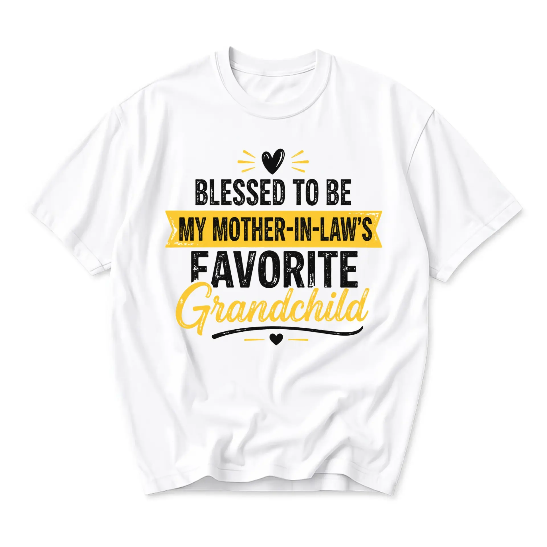 Funny Shirt Blessed to Be My Mother-In-Law's Favorite Grandchild Graphic