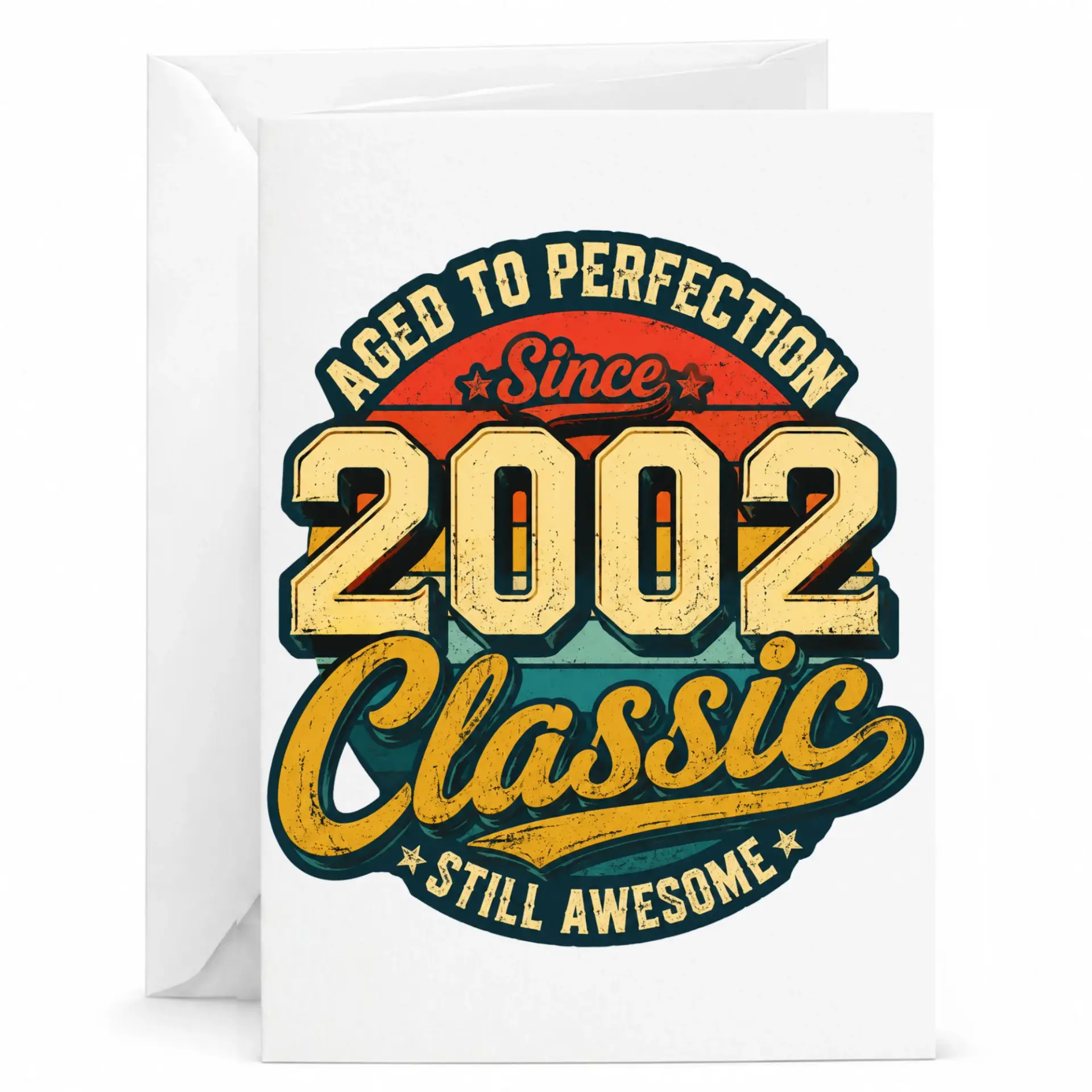 Birthday Card Aged to Perfection Since 2002 Classic Still Awesome Greeting Card for Vintage Birthday Celebration