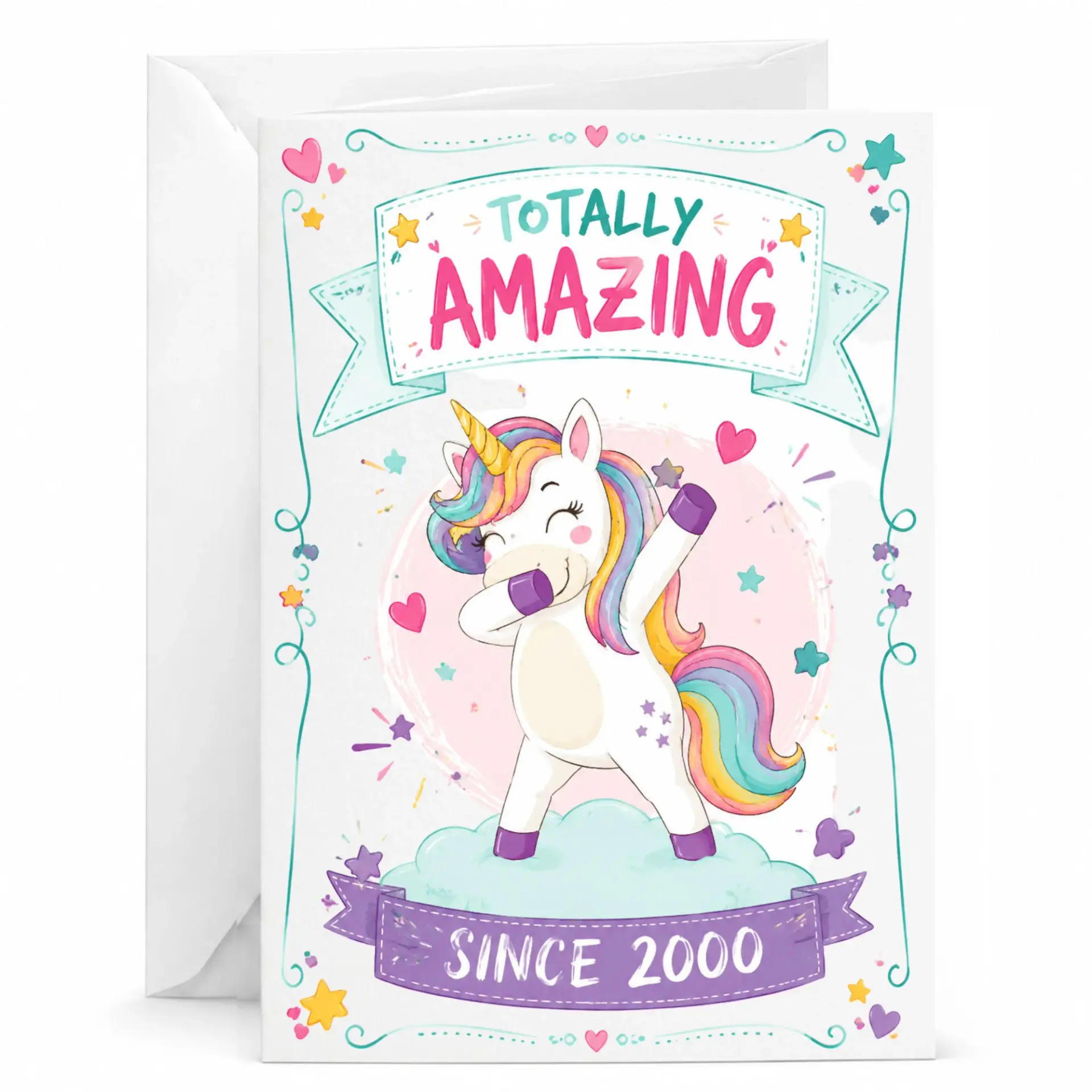 Funny Birthday Card Totally Amazing Since 2000 Greeting Card with Envelope for Milestone Birthday Celebration
