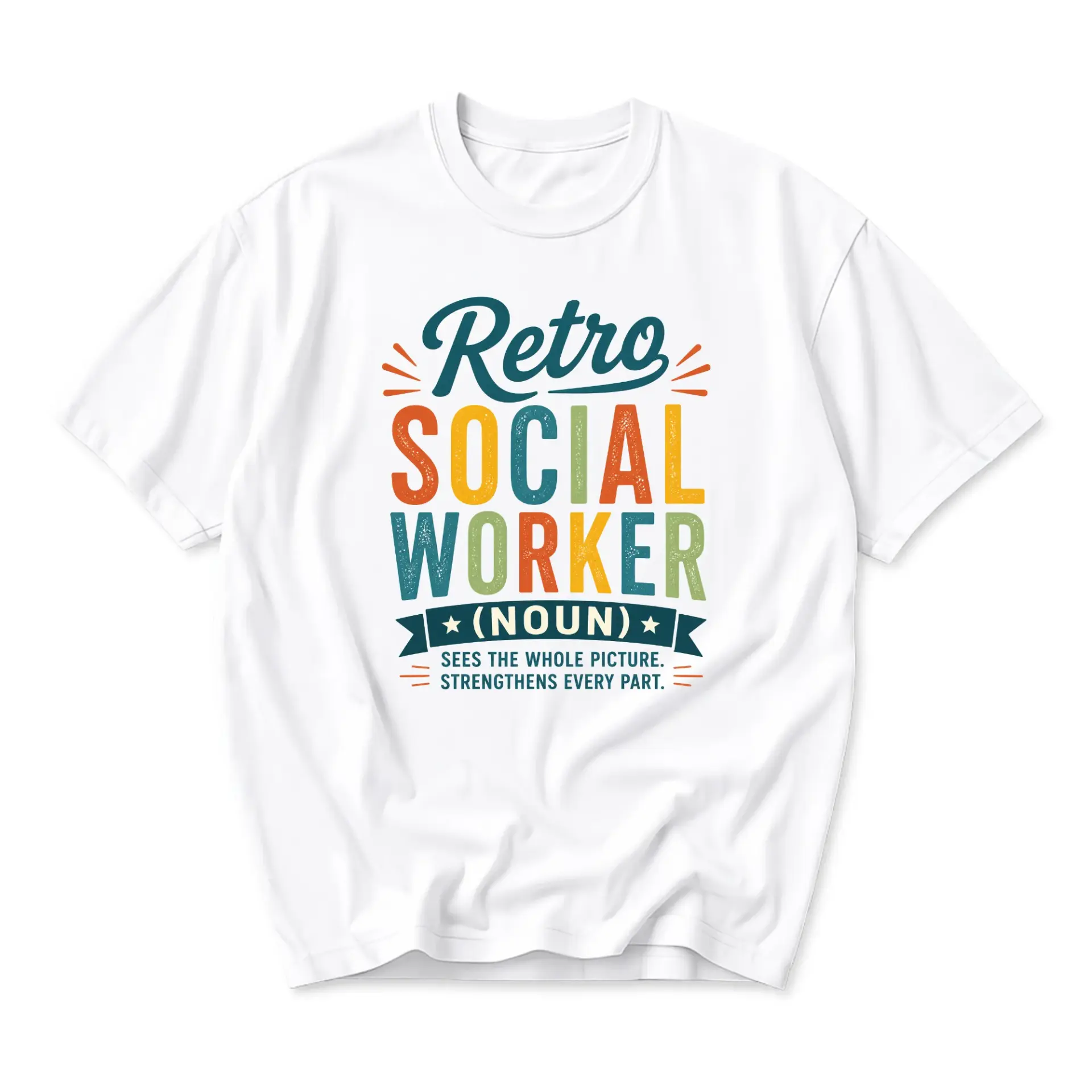 Graphic Tee Retro Social Worker Noun Shirt Professional Appreciation Gift