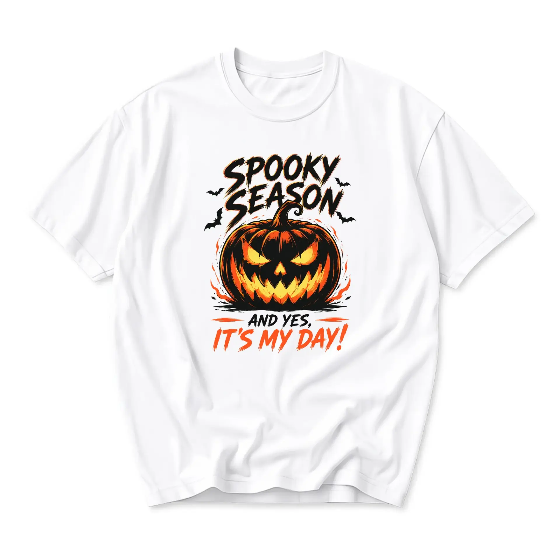 Funny Shirt Spooky Season Halloween Graphic Tee Unisex Crew Neck Short Sleeve Casual Cotton Blend Comfortable Top