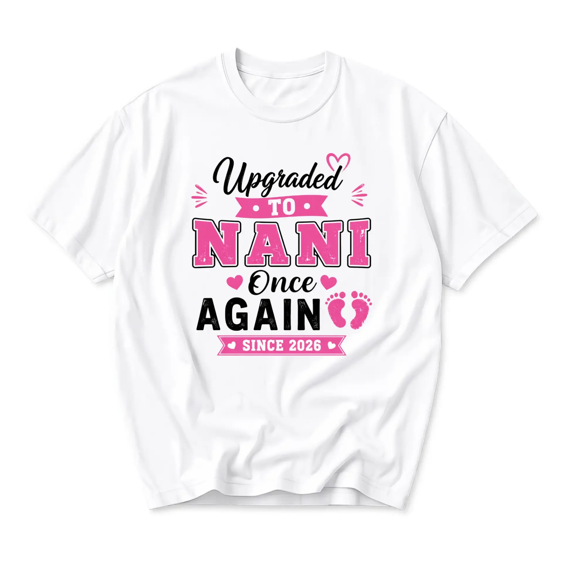 Graphic Tee Upgraded to Nani Since 2026 Unisex Crew Neck Short Sleeve