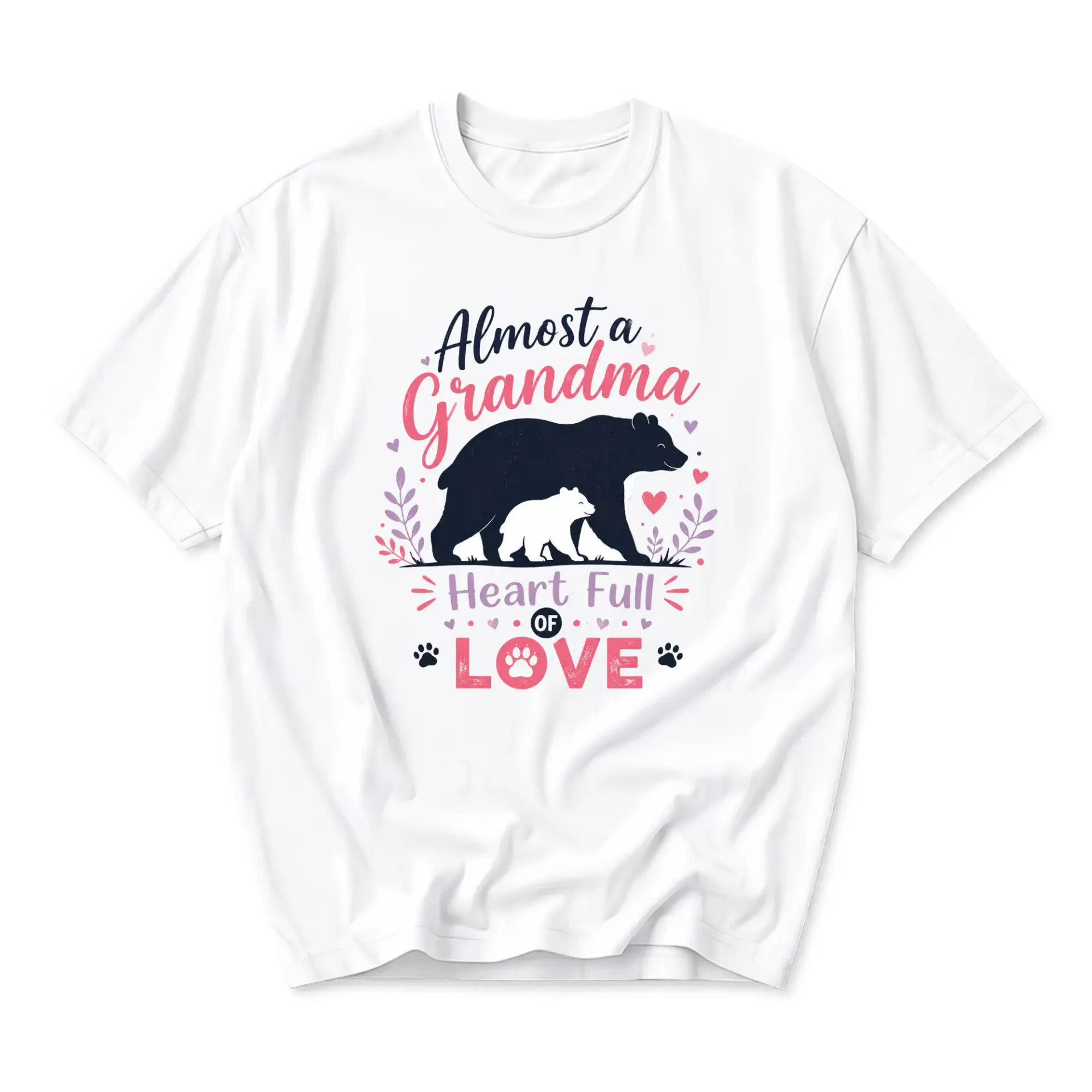 Funny Shirt a Grandma Heart Full of Love Graphic Tee Cute Illustration