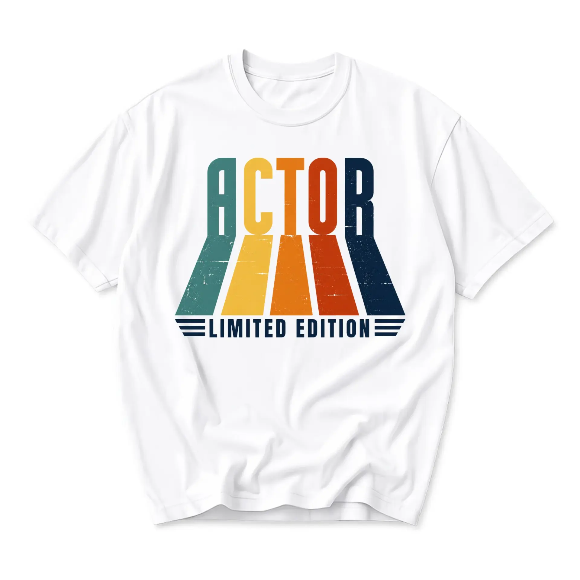 T-shirt Actor Limited Edition Retro Vintage Graphic Design Unisex Crew Neck Soft Cotton Everyday Casual Apparel White