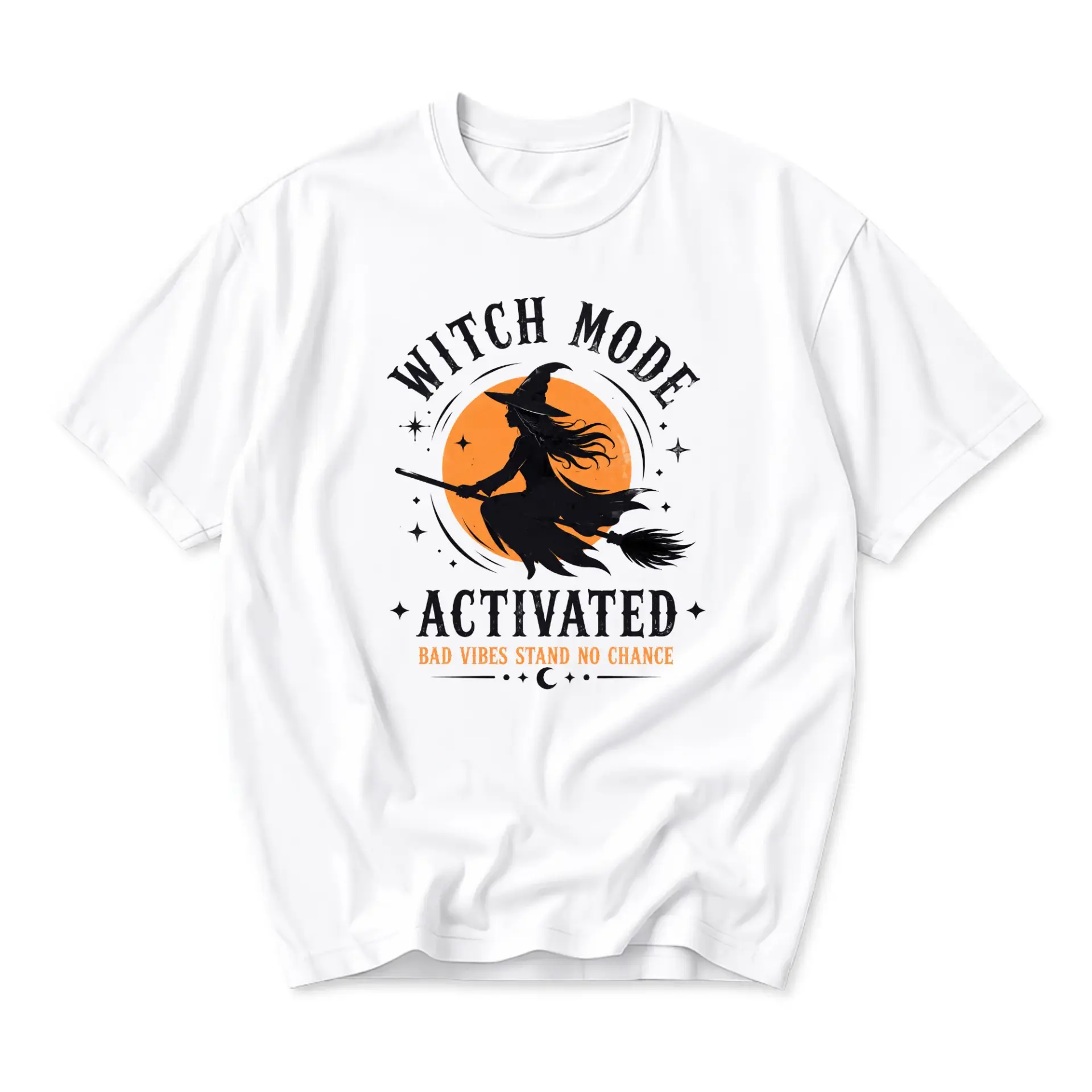 Funny Shirt Witch Mode Activated Graphic Tee Unisex Casual Apparel for Everyday Wear and Seasonal Style Enthusiasts