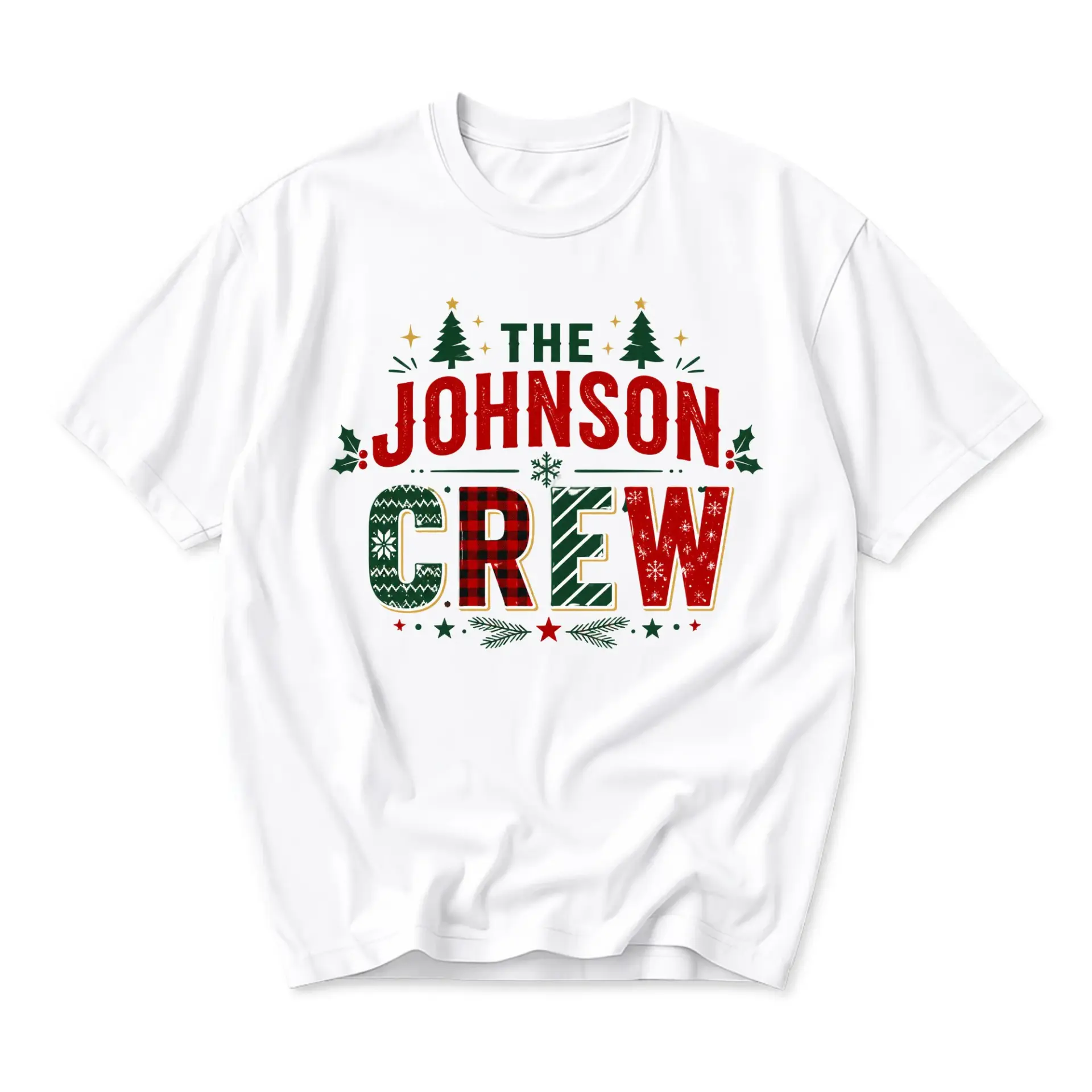Funny Shirt the Johnson Crew Christmas Graphic Tee Unisex Holiday Matching Family Apparel Casual Soft Cotton Top