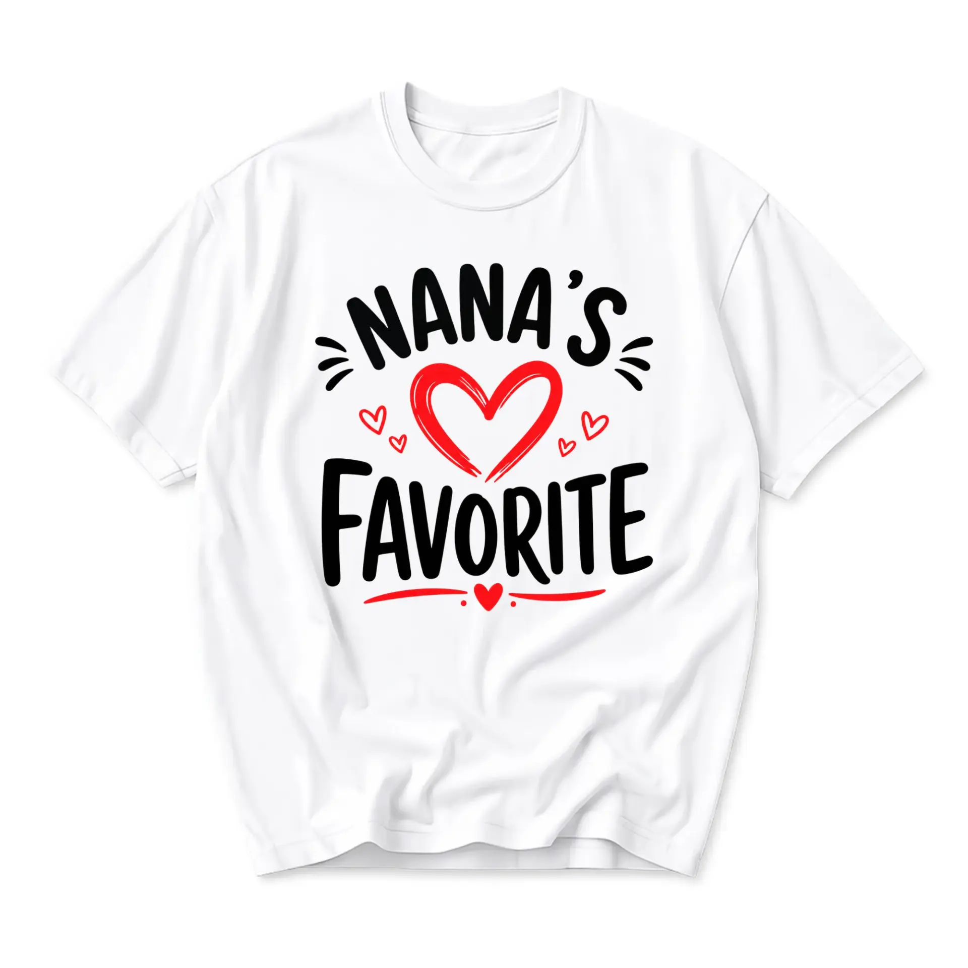 Funny Shirt Nana's Favorite Graphic Tee Casual Unisex Crew Neck Top for