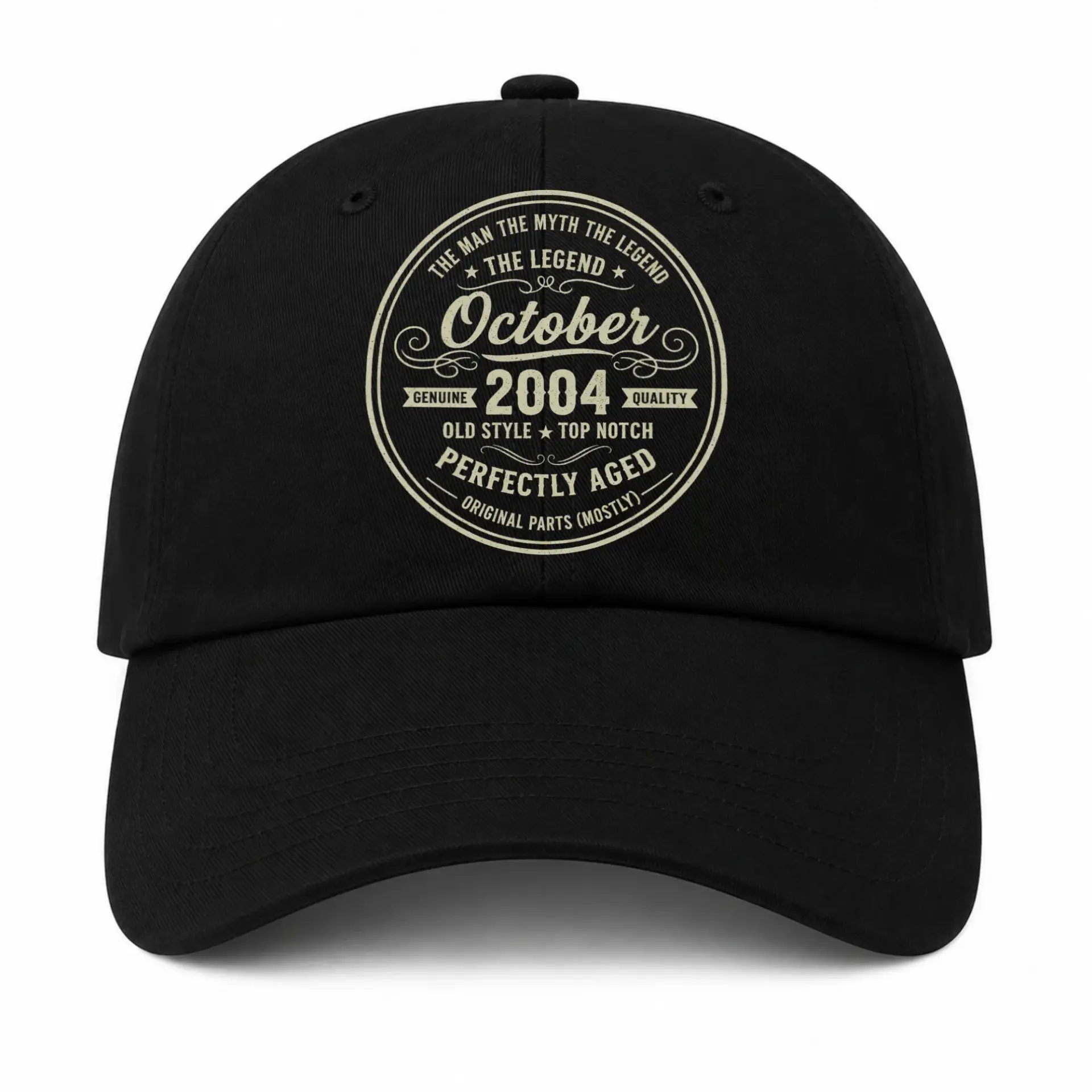 Baseball Cap October 2004 Vintage Style Graphic Embroidered Dad Hat
