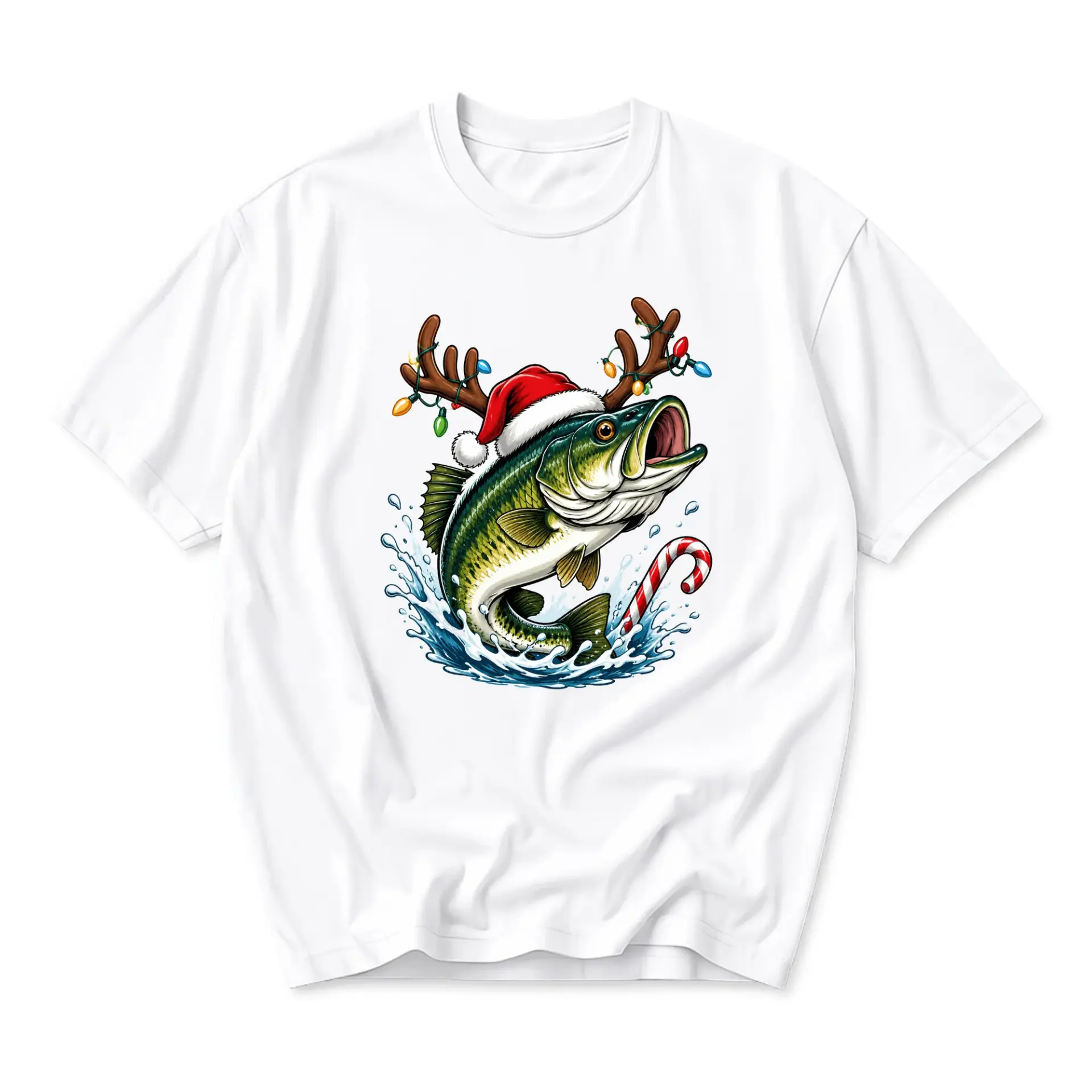 Graphic Tee Unisex Crew Neck Short Sleeve Shirt Featuring Fish with