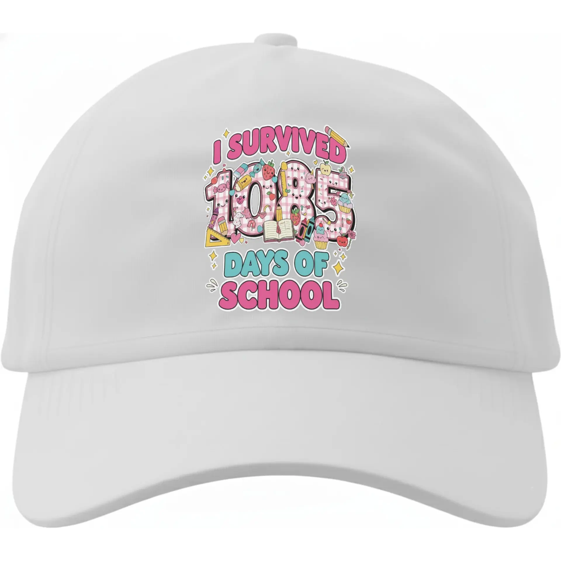 Baseball Cap I Survived 1085 Days of School Funny Graphic Dad Hat Comfortable Adjustable Cotton Sun Protection Headwear