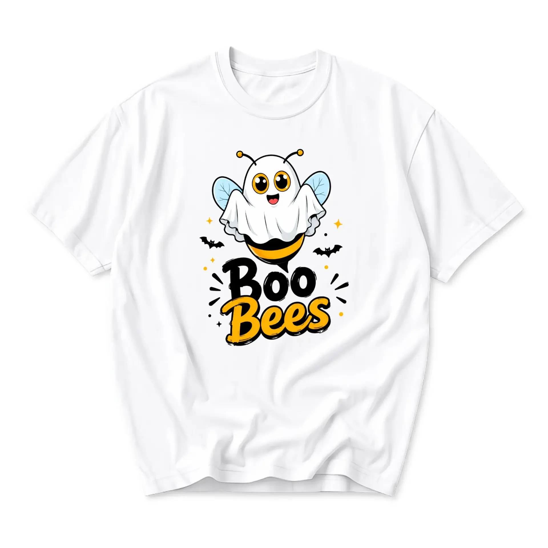 Funny Shirt Boo Bees Cute Ghost Bee Graphic Tee Unisex Casual Apparel for Seasonal Holidays and Everyday Style
