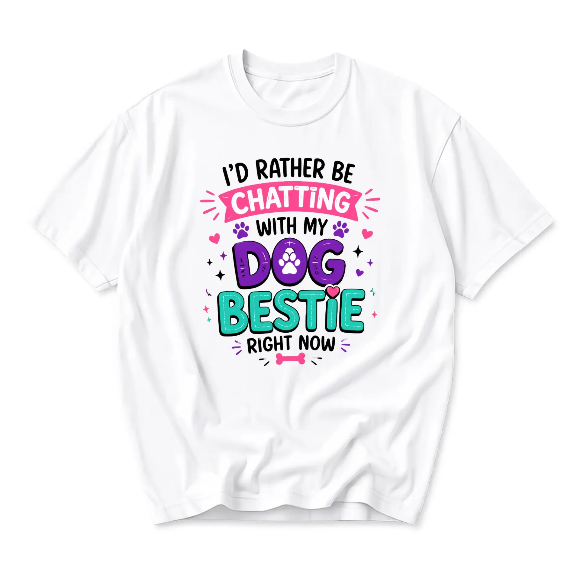 Funny Shirt I Would Rather Be Chatting with Bestie Right Now Graphic Print