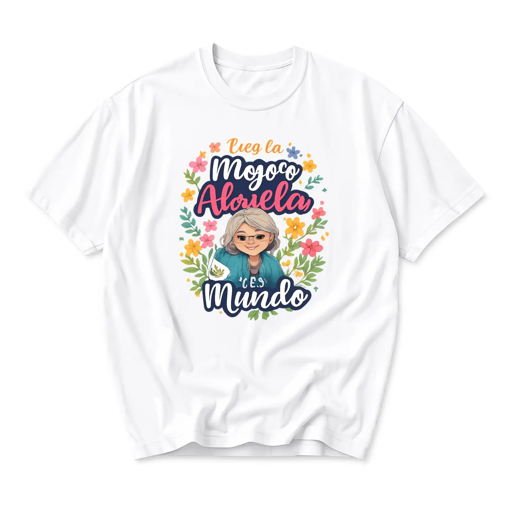 Graphic Tee Unisex Crew Neck T-Shirt Featuring Floral Illustration and