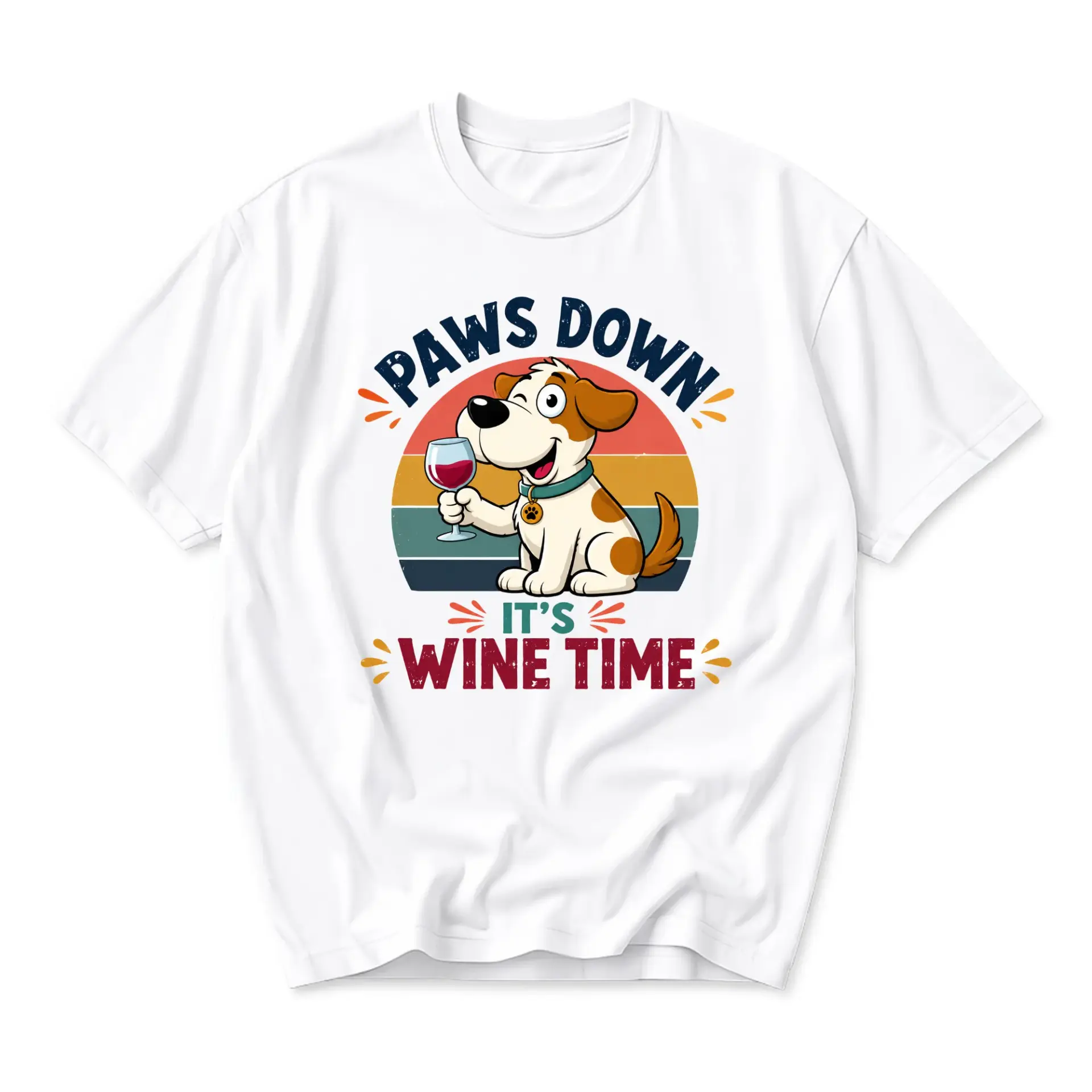Funny Shirt with Holding a Glass of Wine Graphic Print Unisex Casual Crew