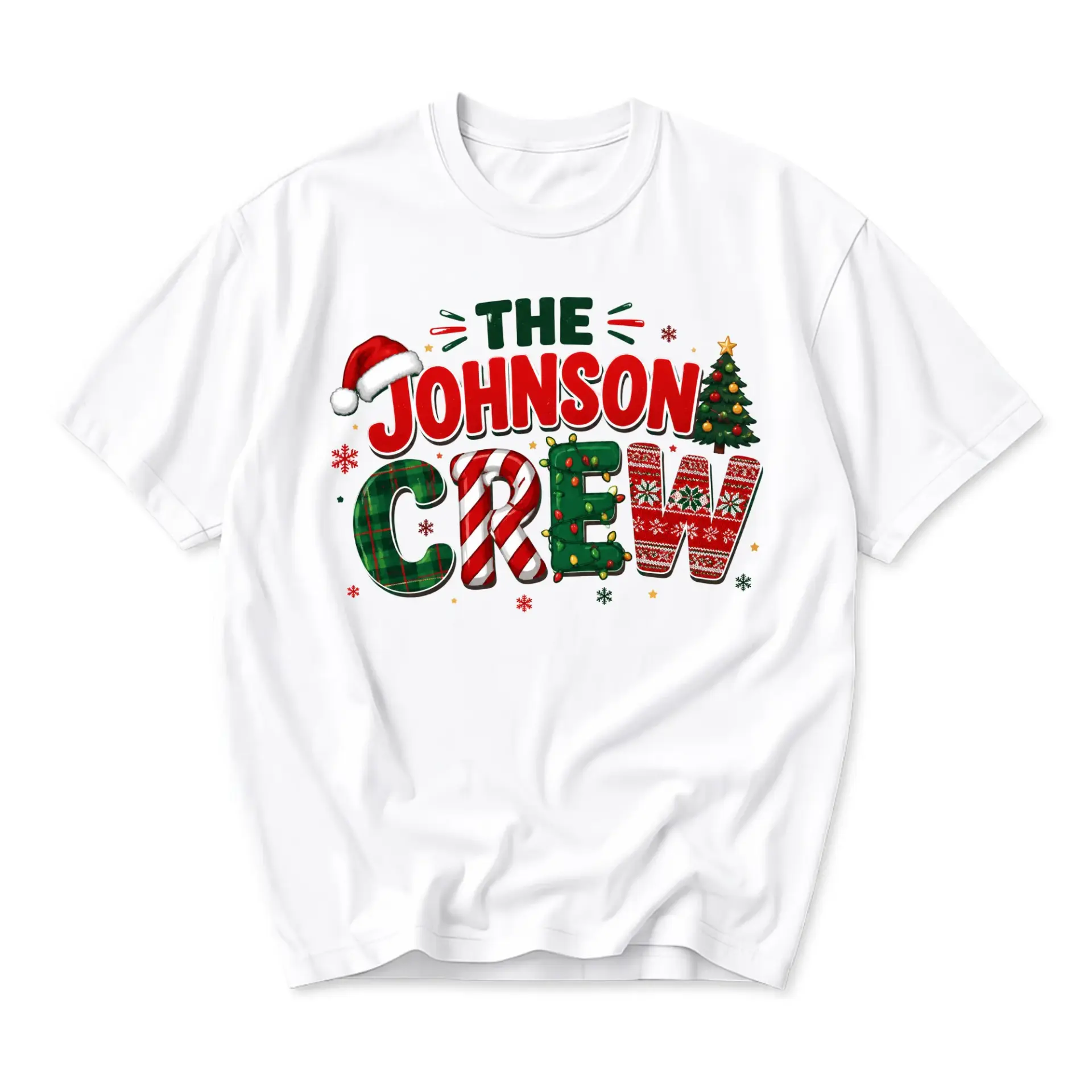 Funny Shirt the Crew Christmas Holiday Graphic Tee Unisex Casual Apparel