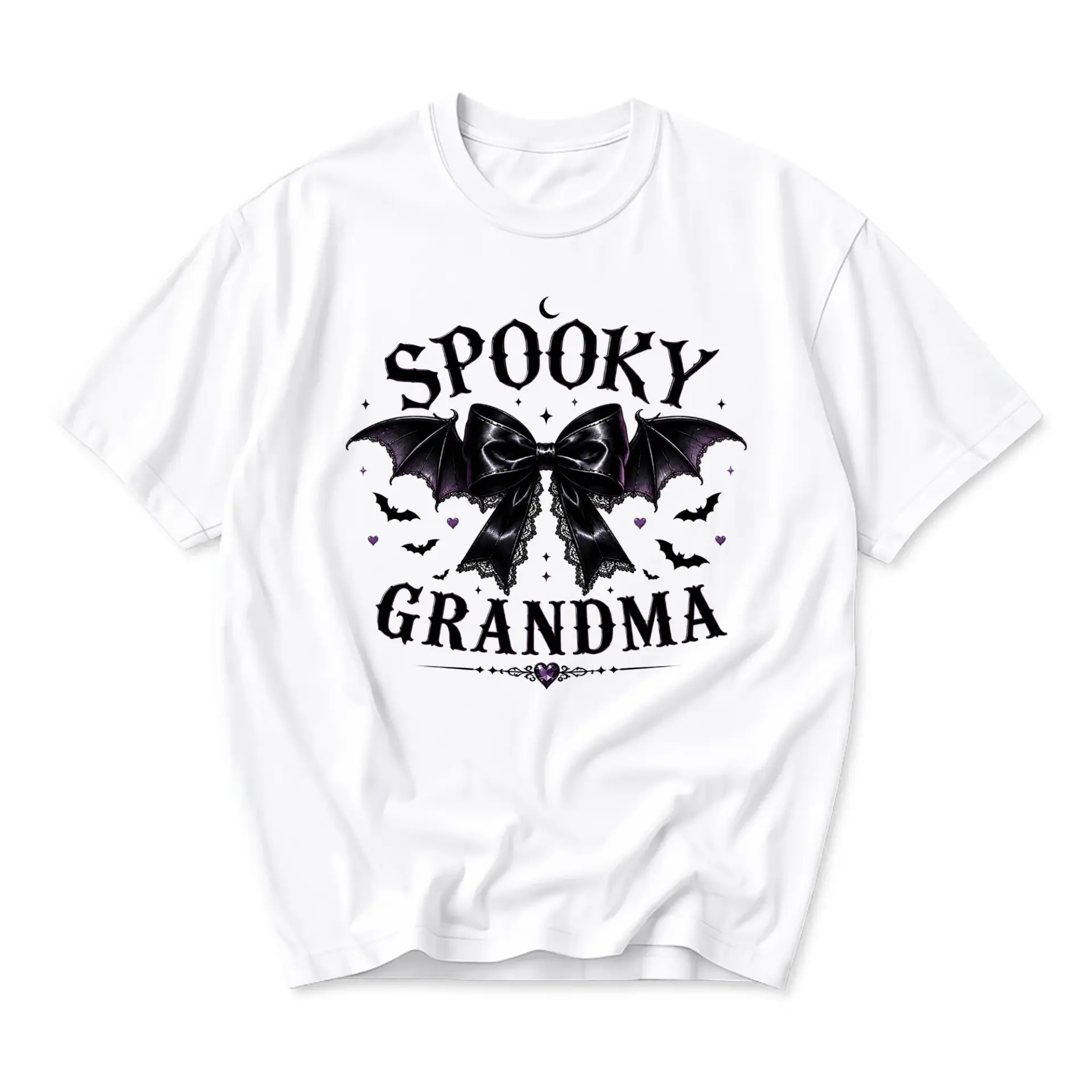 Funny Shirt Spooky Grandma Gothic Aesthetic Graphic Tee Unisex Crew Neck Soft Cotton Casual Apparel for Everyday Wear