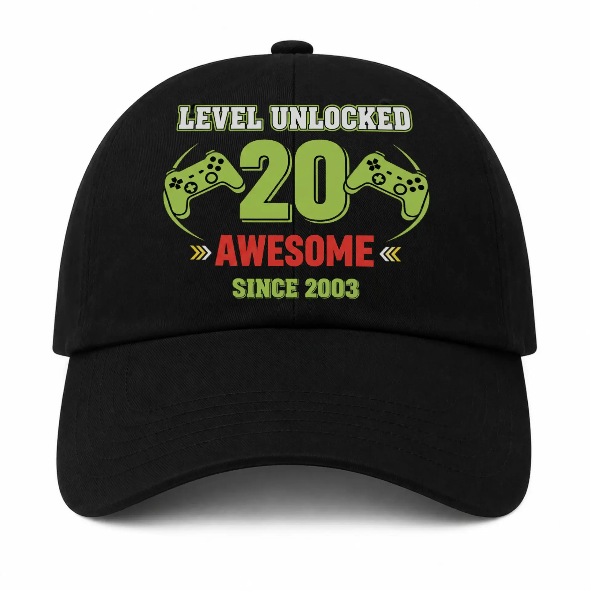 Baseball Cap Level Unlocked Awesome Since 2003 Graphic Print Hat