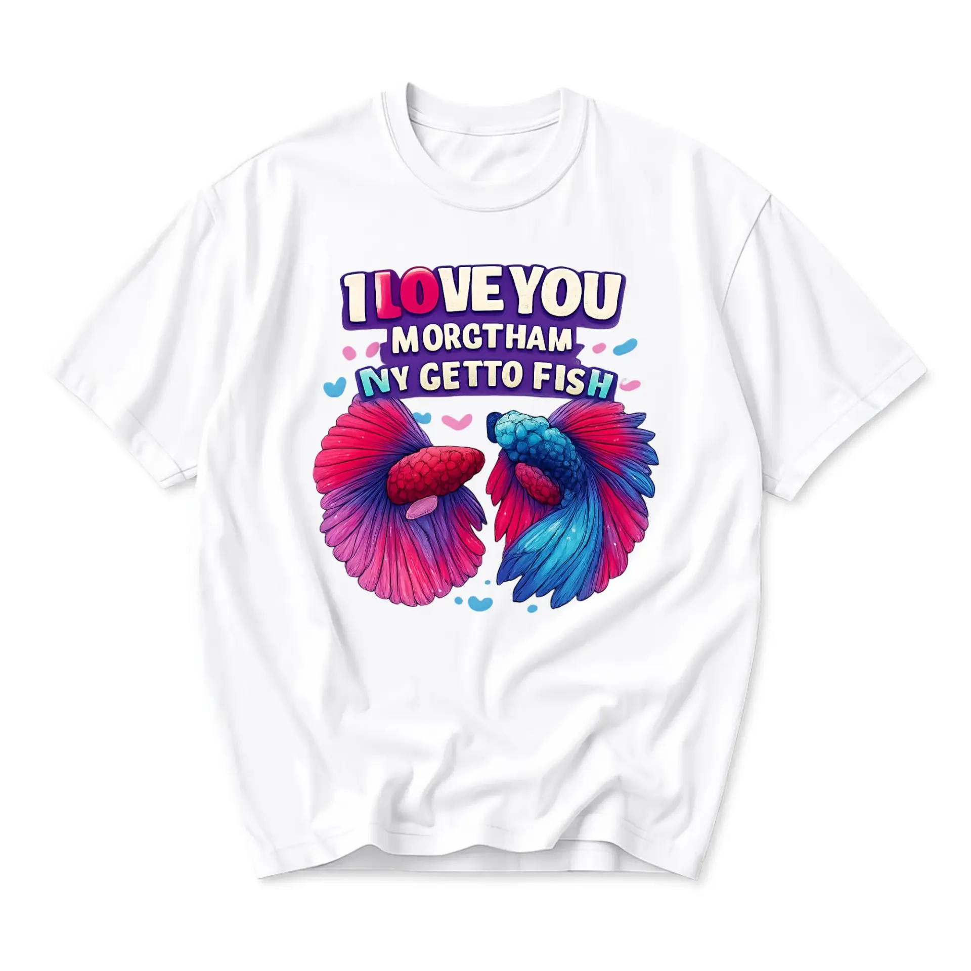 Funny Shirt I Love You More Than Any Fish Graphic Tee Unisex Casual Cotton