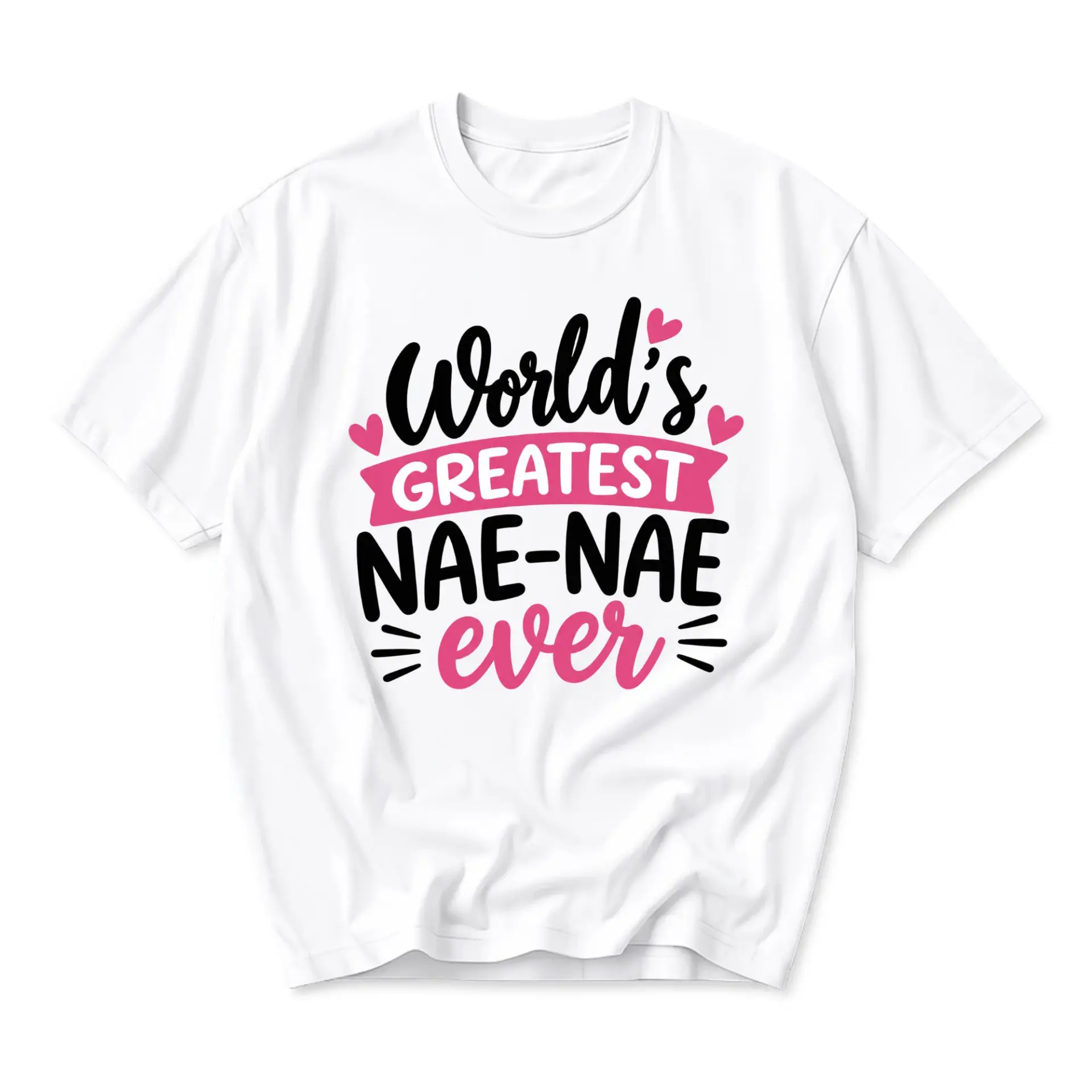 Funny Shirt World's Greatest Nae-Nae Ever Graphic Tee Unisex Casual Crew Neck T-Shirt for Everyday Comfort Apparel