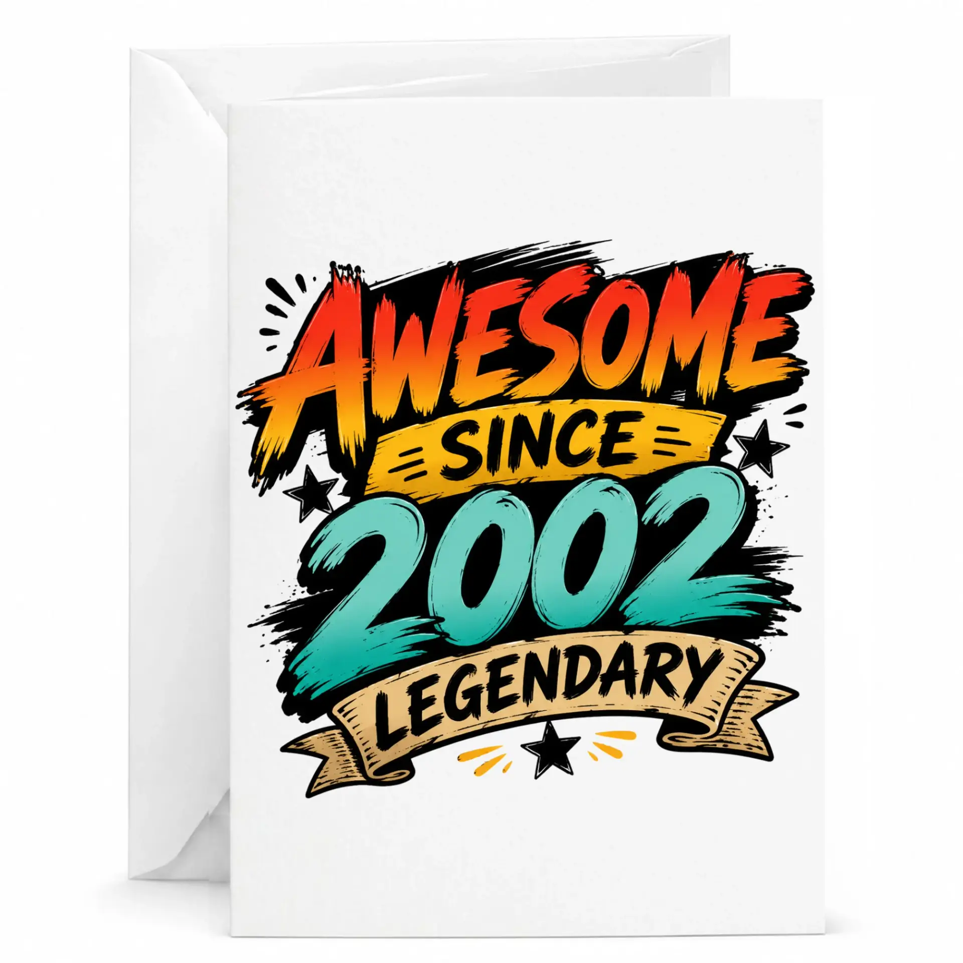 Birthday Card Awesome Since 2002 Legendary Greeting Card for Milestone Celebration and Birthday Gift
