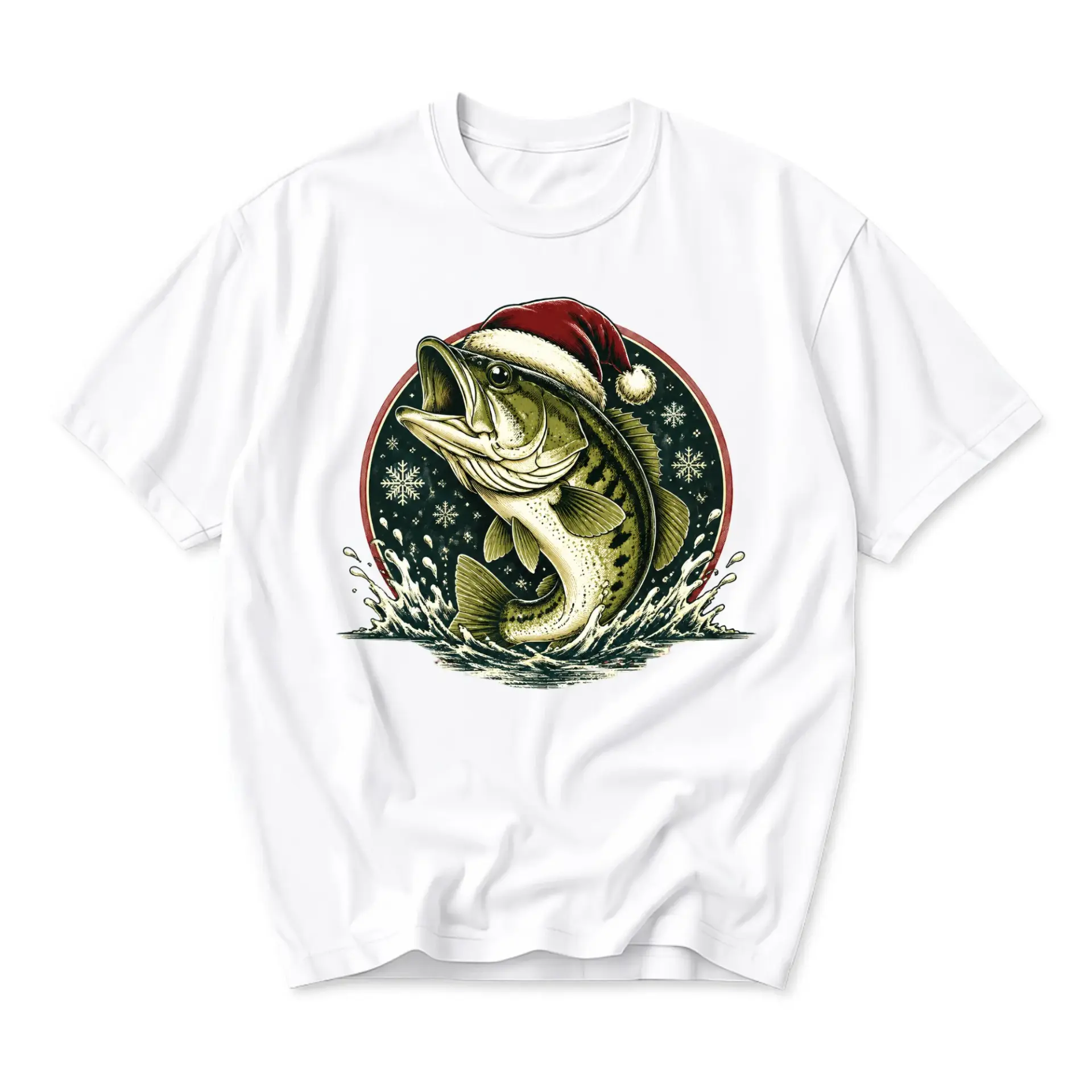 Graphic Tee Unisex Crew Neck Short Sleeve Shirt Featuring Festive Fish
